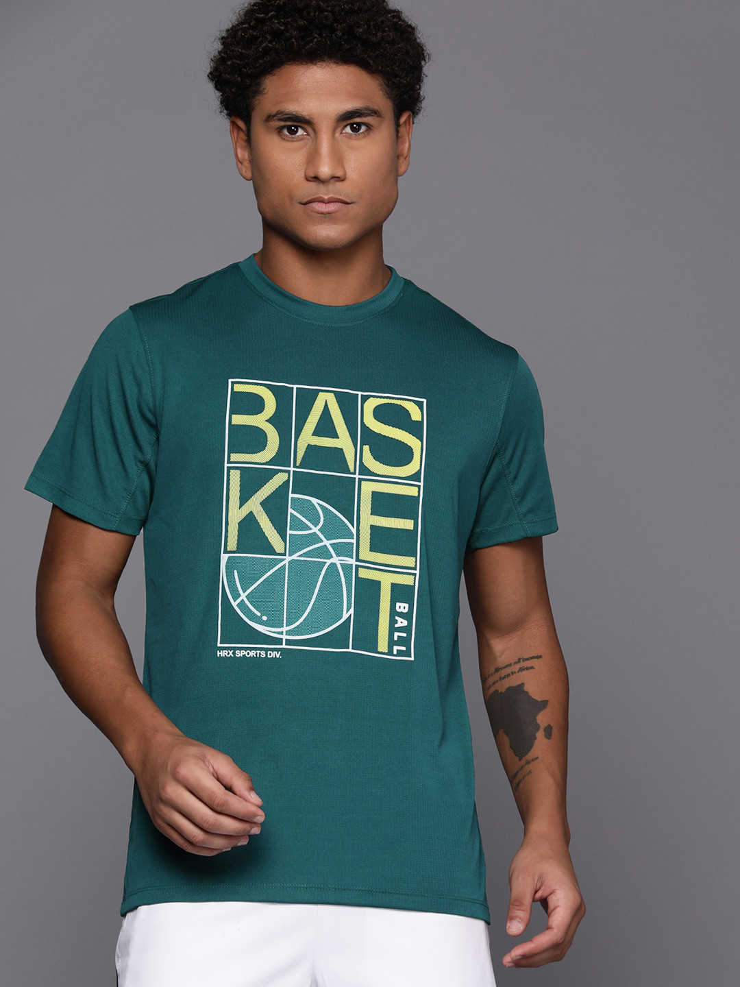

HRX by Hrithik Roshan Men Typography Printed T-shirt, Teal