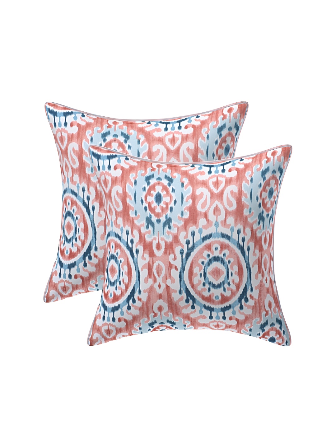 

Texstylers Red Set of 2 Square Cushion Covers