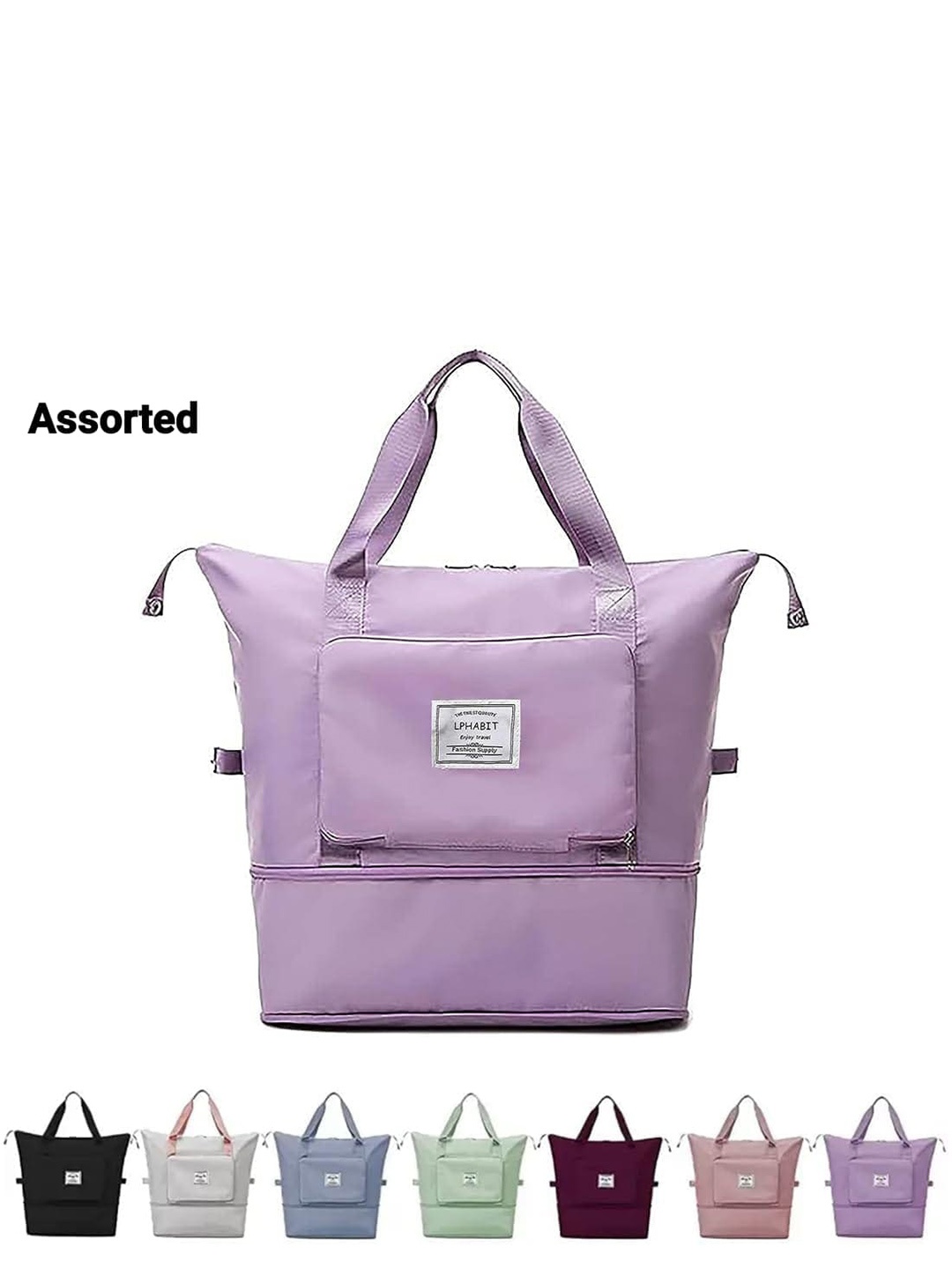 

Adbeni Medium Foldable Casual Duffel Bag, Purple