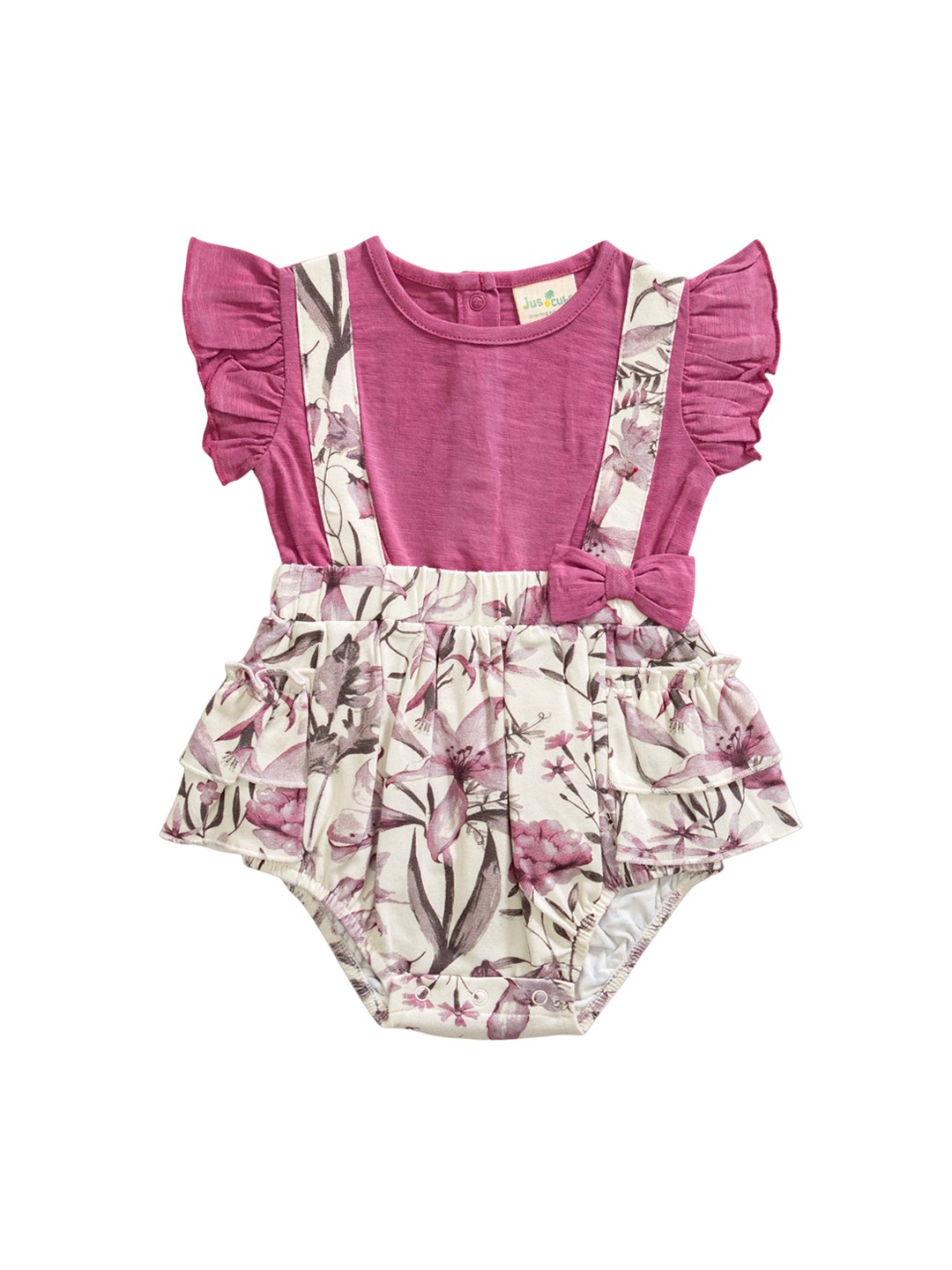 

JusCubs Infant Girls Printed Cotton Bodysuit, Purple