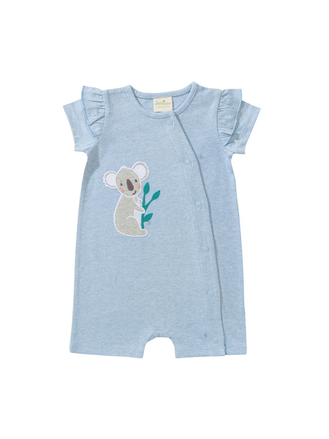 

JusCubs Infant Girls Printed Cotton Romper, Blue
