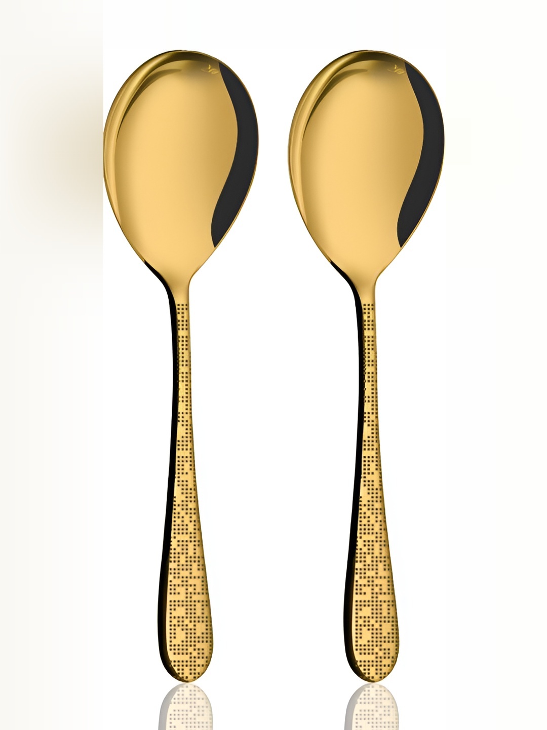 

Shri & Sam Set of 2 Stainless Steel Serving Spoons, Bronze