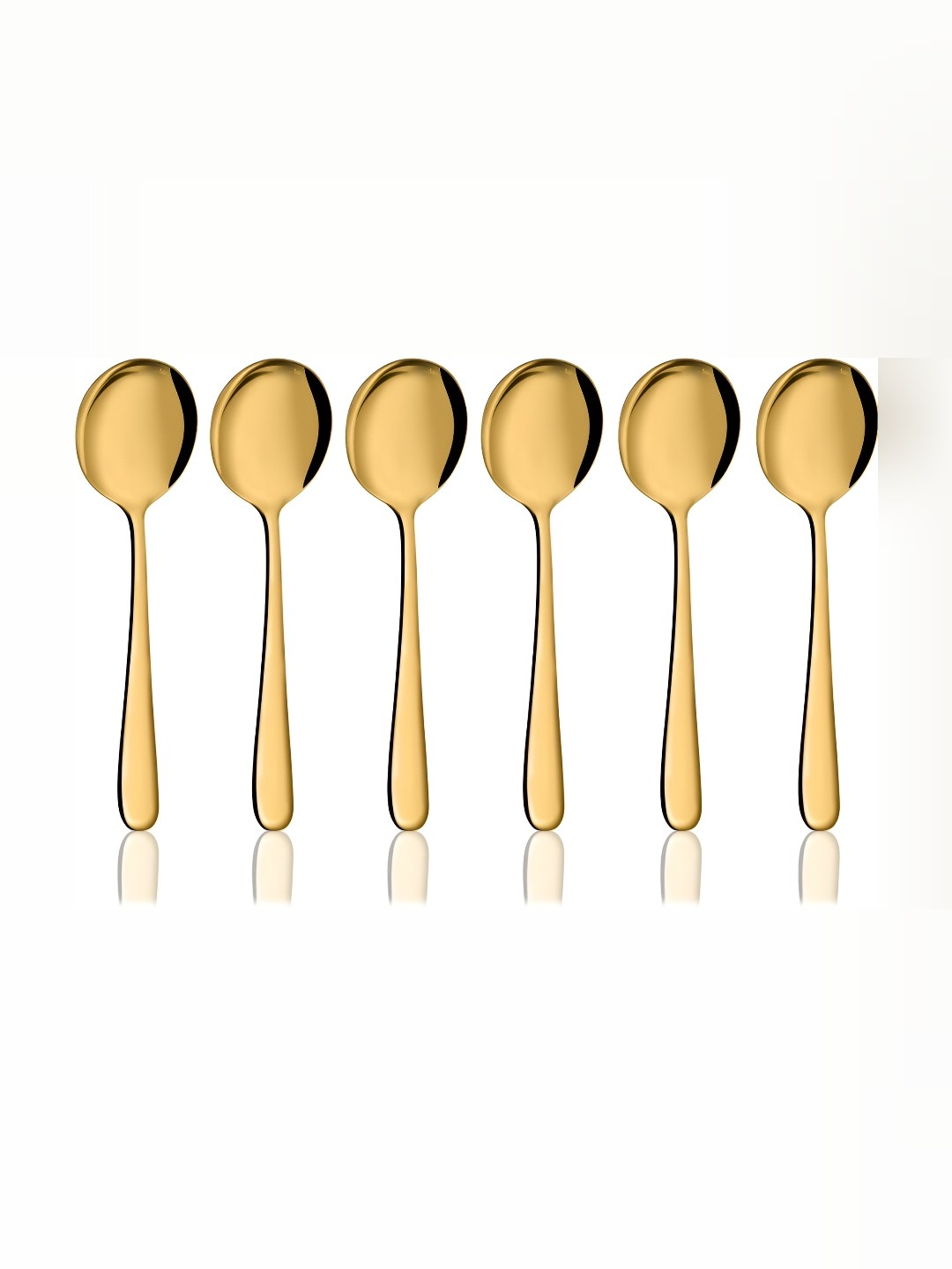 

Shri & Sam Gold toned 6 Pcs Stainless Steel Soup Spoons