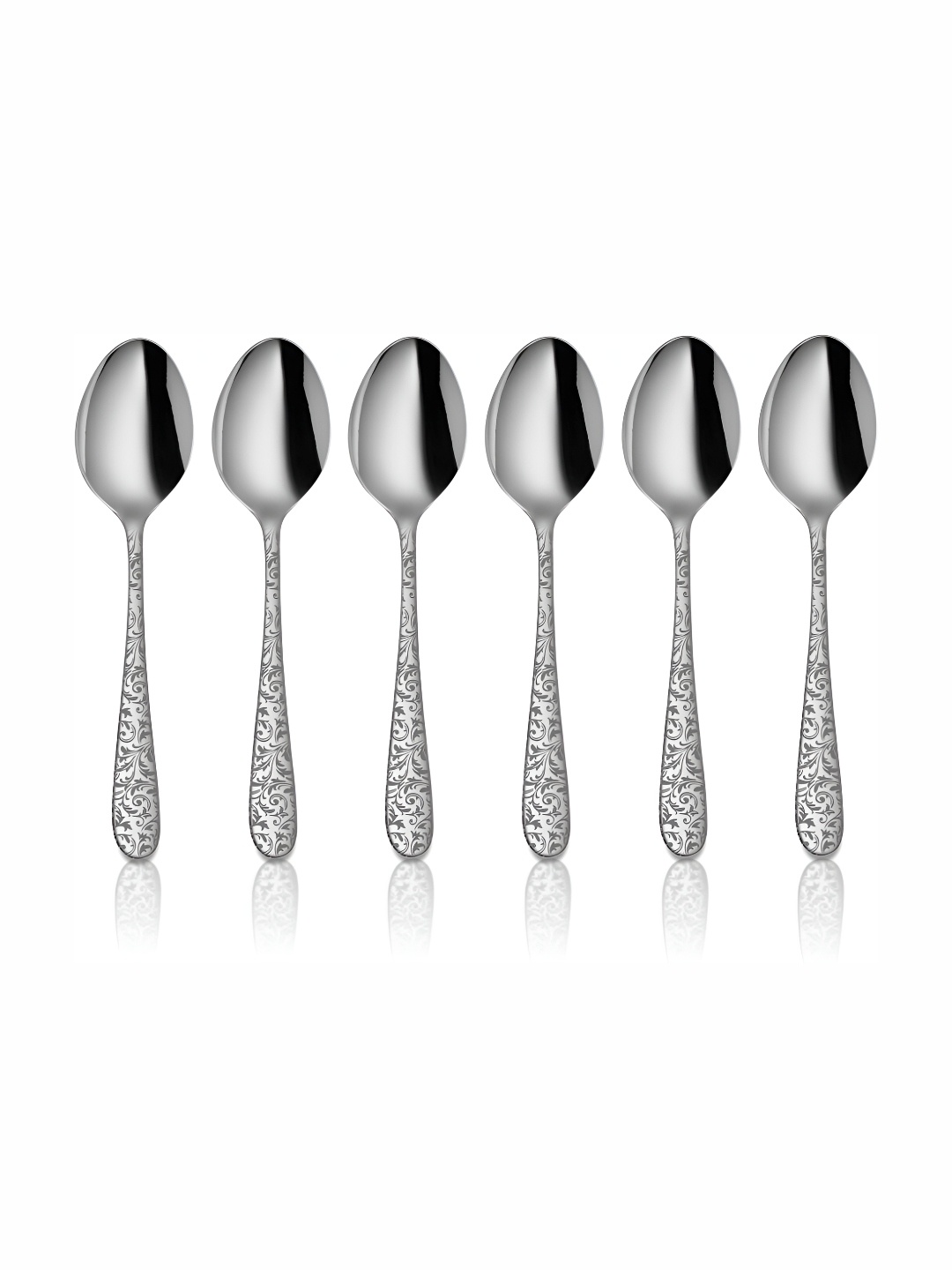 

Shri & Sam Silver Toned 6-Pcs Stainless Steel Desert Spoons