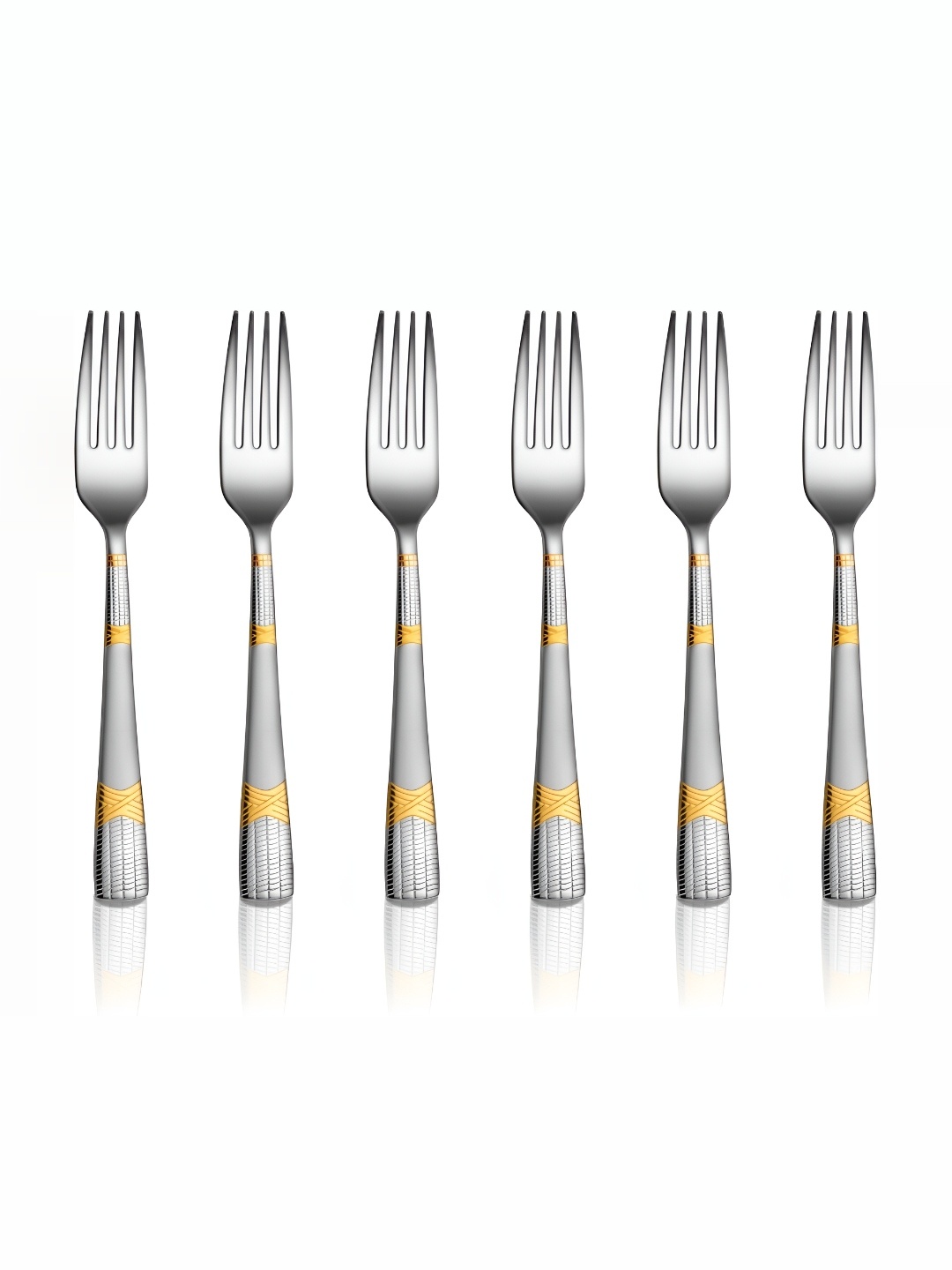 

Shri & Sam 6Pcs Stainless Steel Dessert Forks, Silver