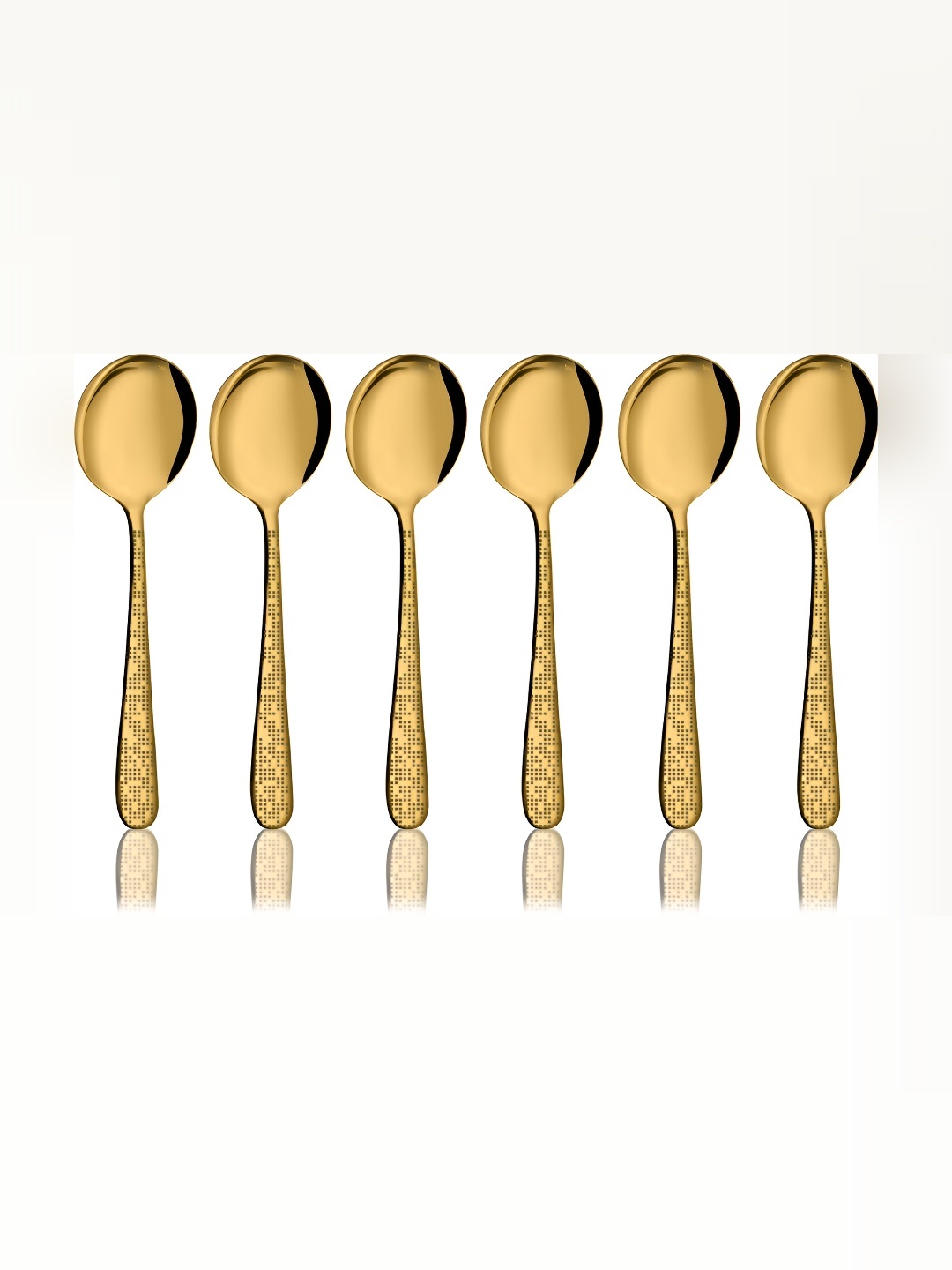 

Shri & Sam Gold Toned 6 Pieces Soup Spoons