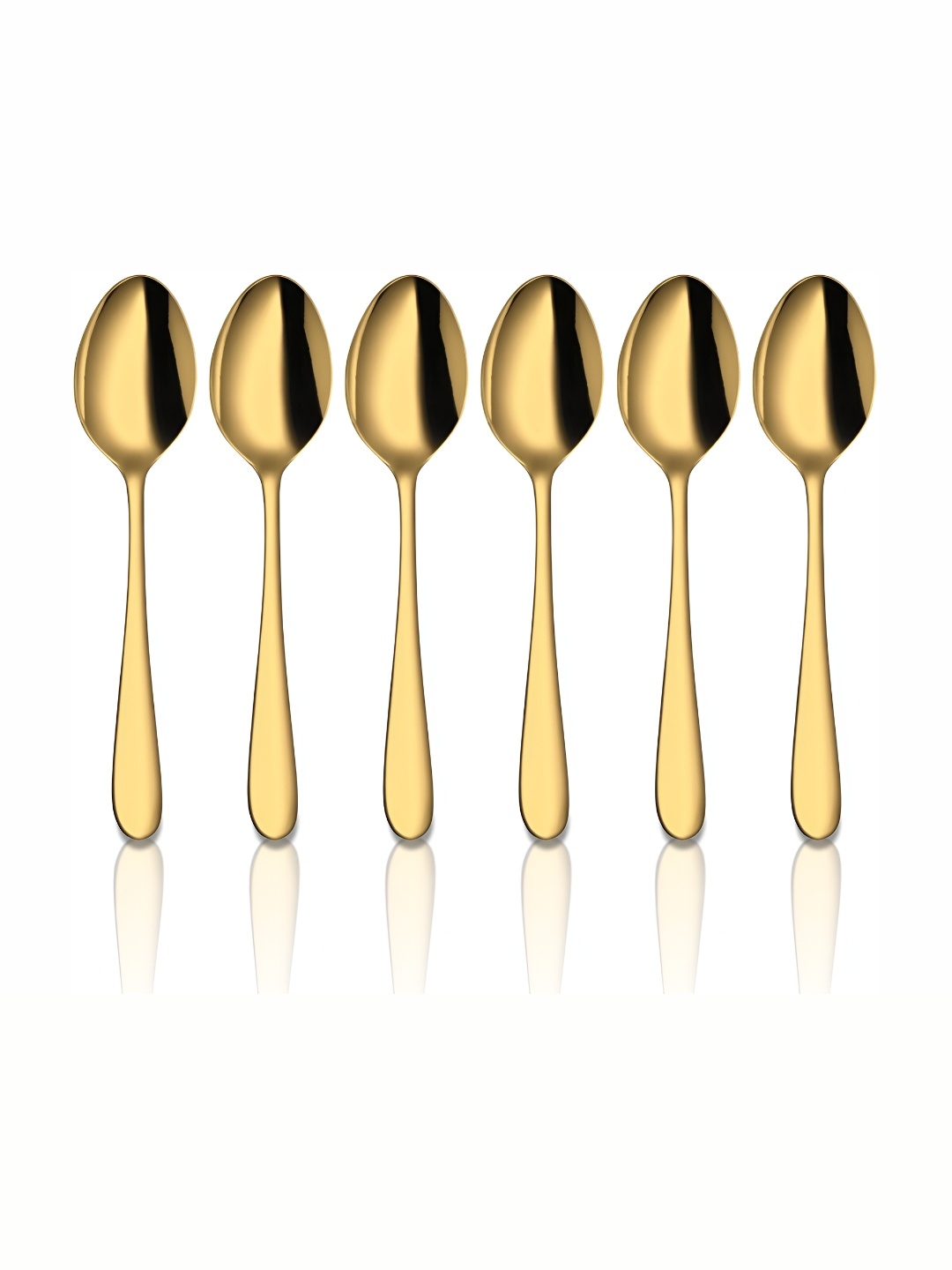 

Shri & Sam Gold-Toned 6Pcs Stainless Steel Dessert Spoons