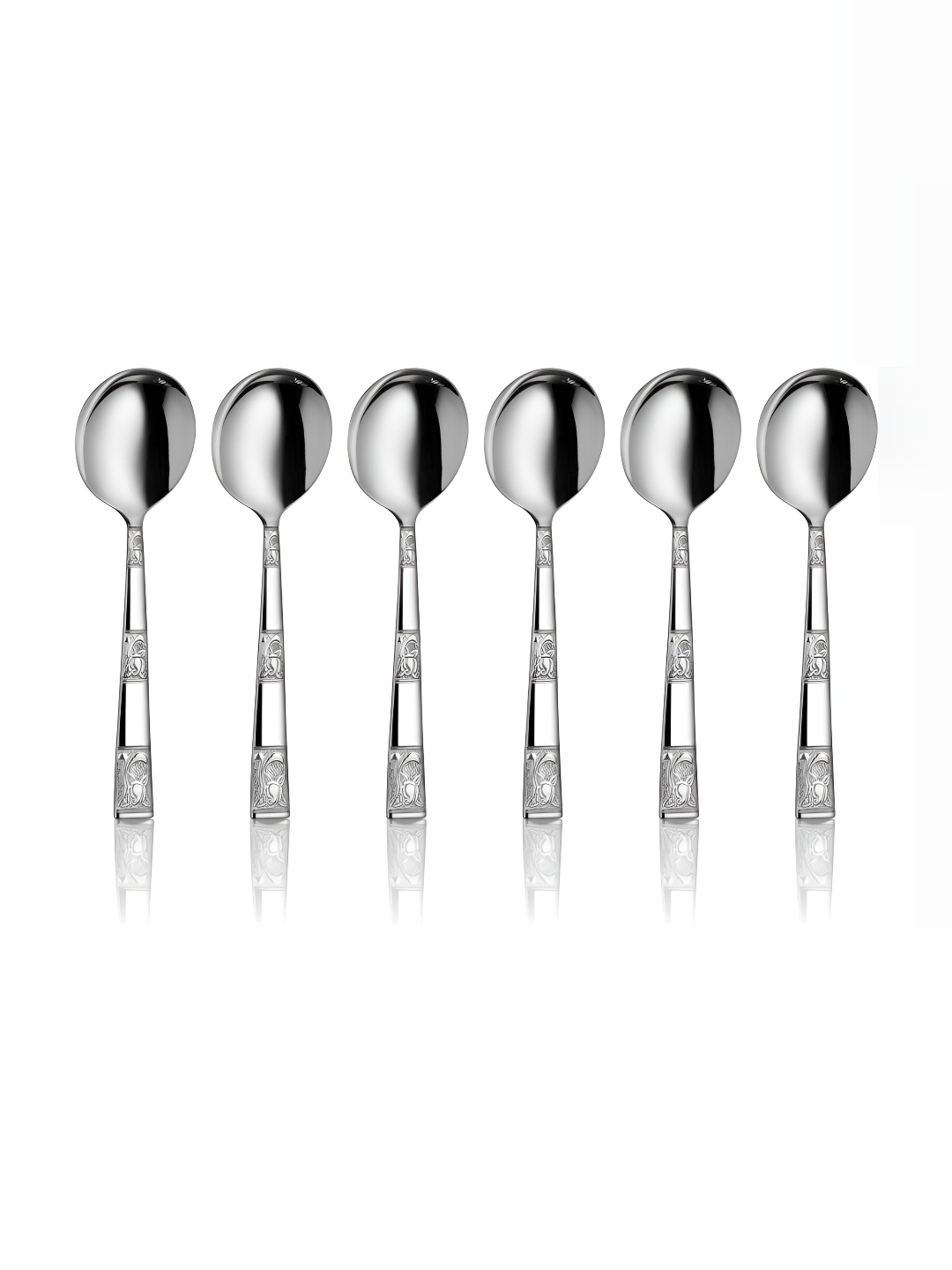 

Shri & Sam 6 Pieces Stainless Steel Soup Spoons, Silver