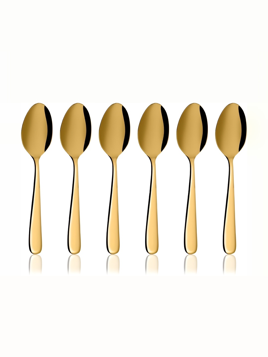 

Shri & Sam 6-Pcs Stainless Dessert Spoons, Gold