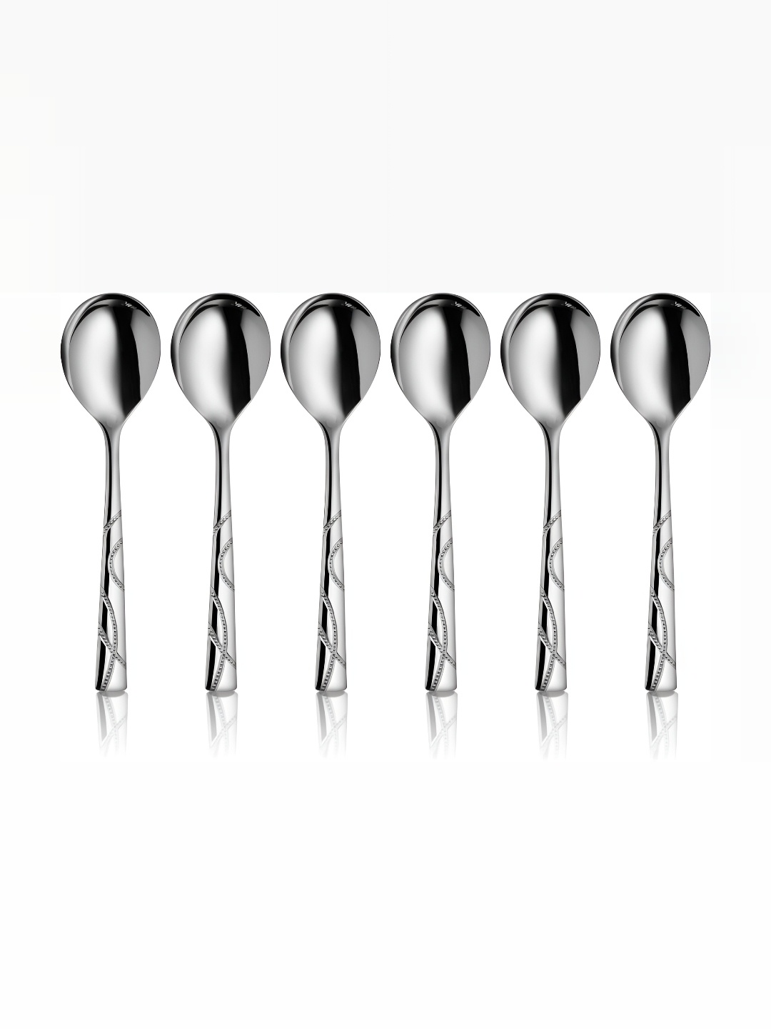 

Shri & Sam Silver Toned 6-pcs Stainless Steel Soup Spoons