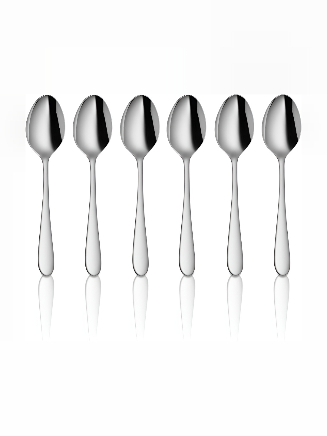 

Shri & Sam Silver Toned Jasmine 6-PcscBaby Spoons, Steel