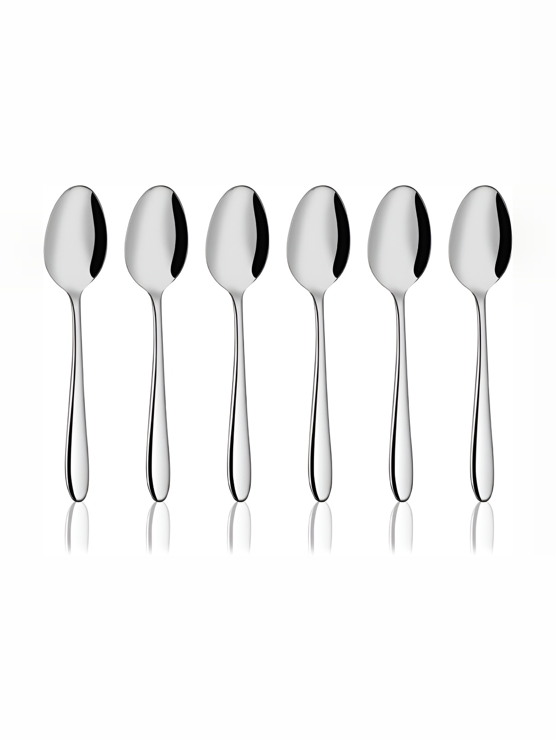 

Shri & Sam 6-Pcs Stainless Steel Dessert Spoons, Silver