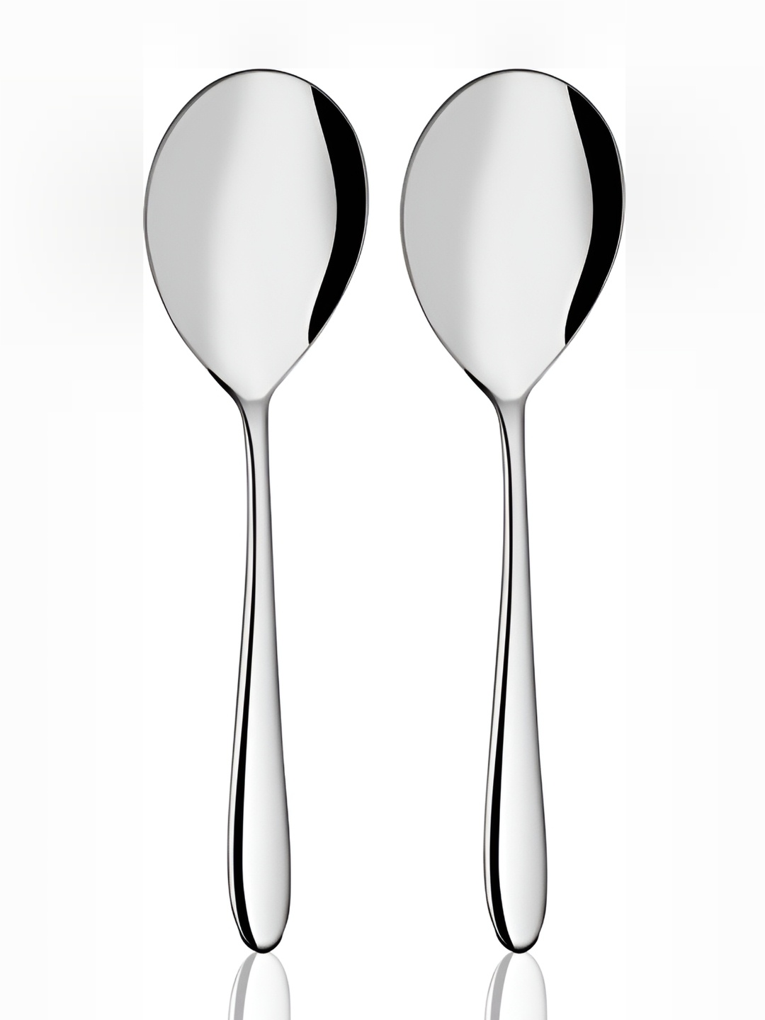 

Shri & Sam 2-pcs Stainless Steel Serving Spoons, Silver