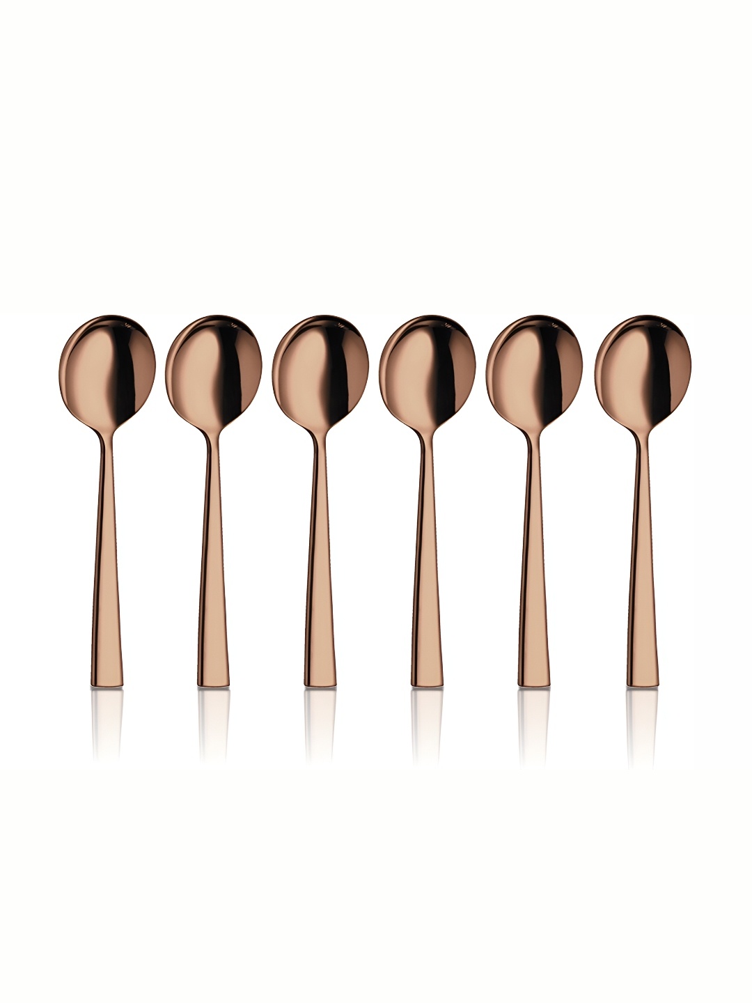 

Shri & Sam Lotus 6-Pcs Rose Gold-Coloured PVD Coating Desert Soup Spoons
