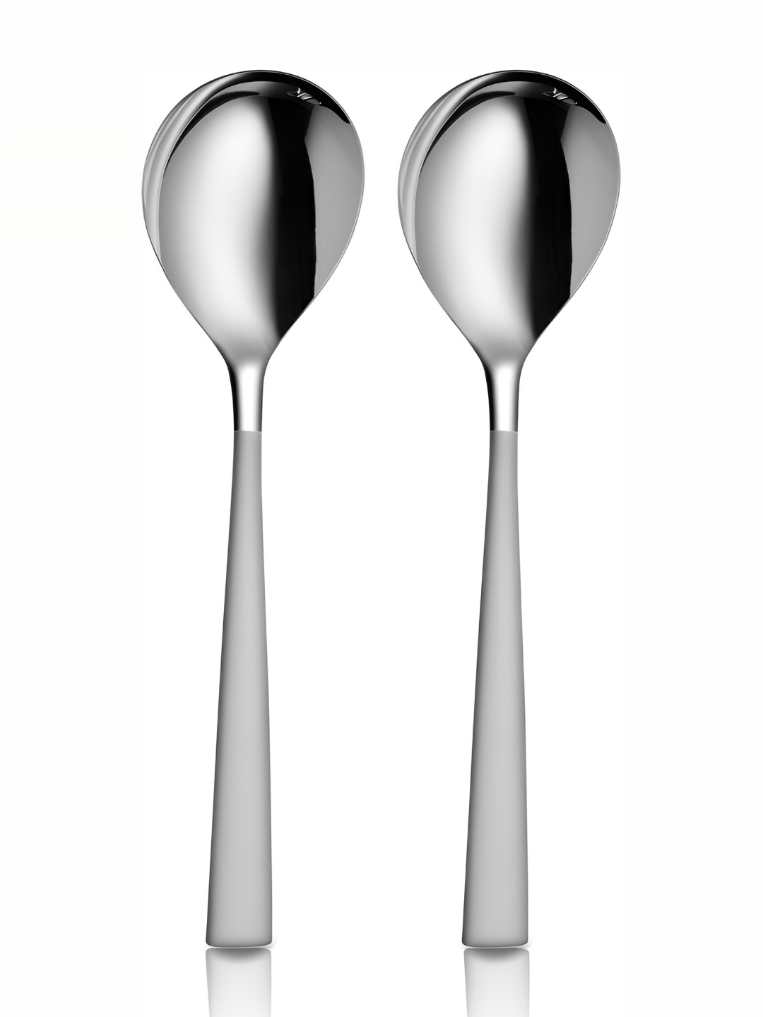 

Shri & Sam GSW Silver Toned 2 Pieces Serving Spoons, Grey