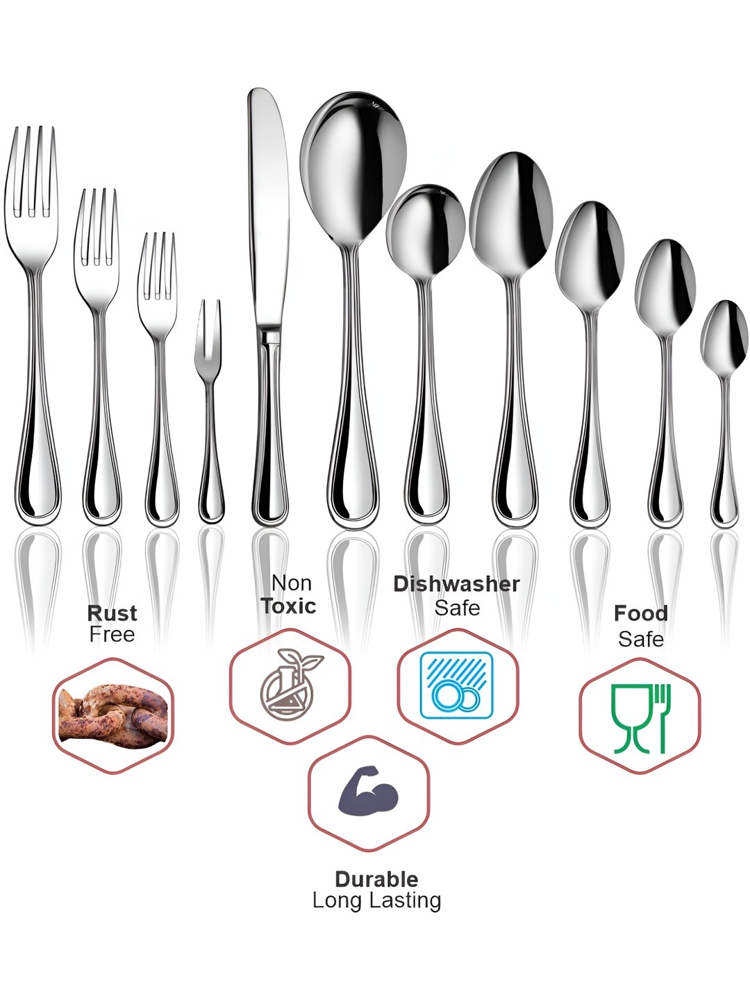 

Shri & Sam Silver-Toned 6Pcs Stainless Steel Mixed Cutlery Set