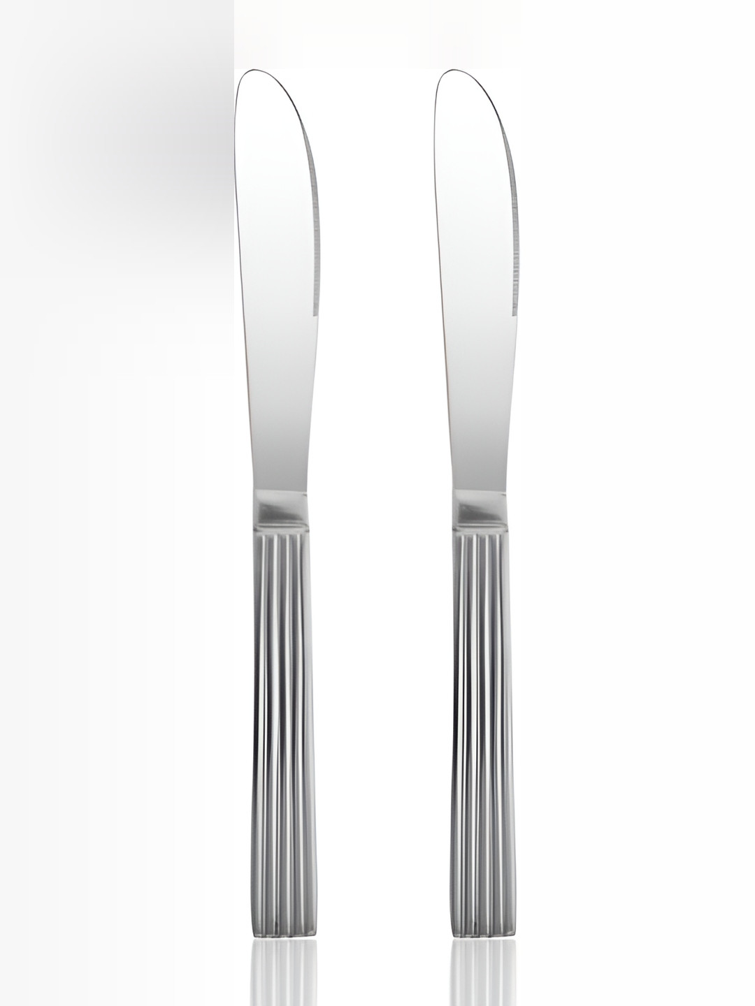 

Shri & Sam 2 Pieces Textured Stainless Steel Dessert Knives, Silver