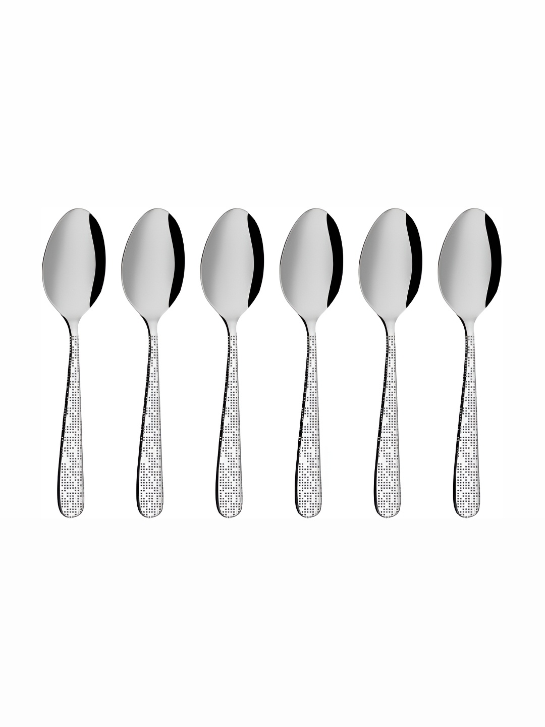 

Shri & Sam Monika Silver-Toned 6Pcs Grey Laser Tea Spoon Cutlery Set