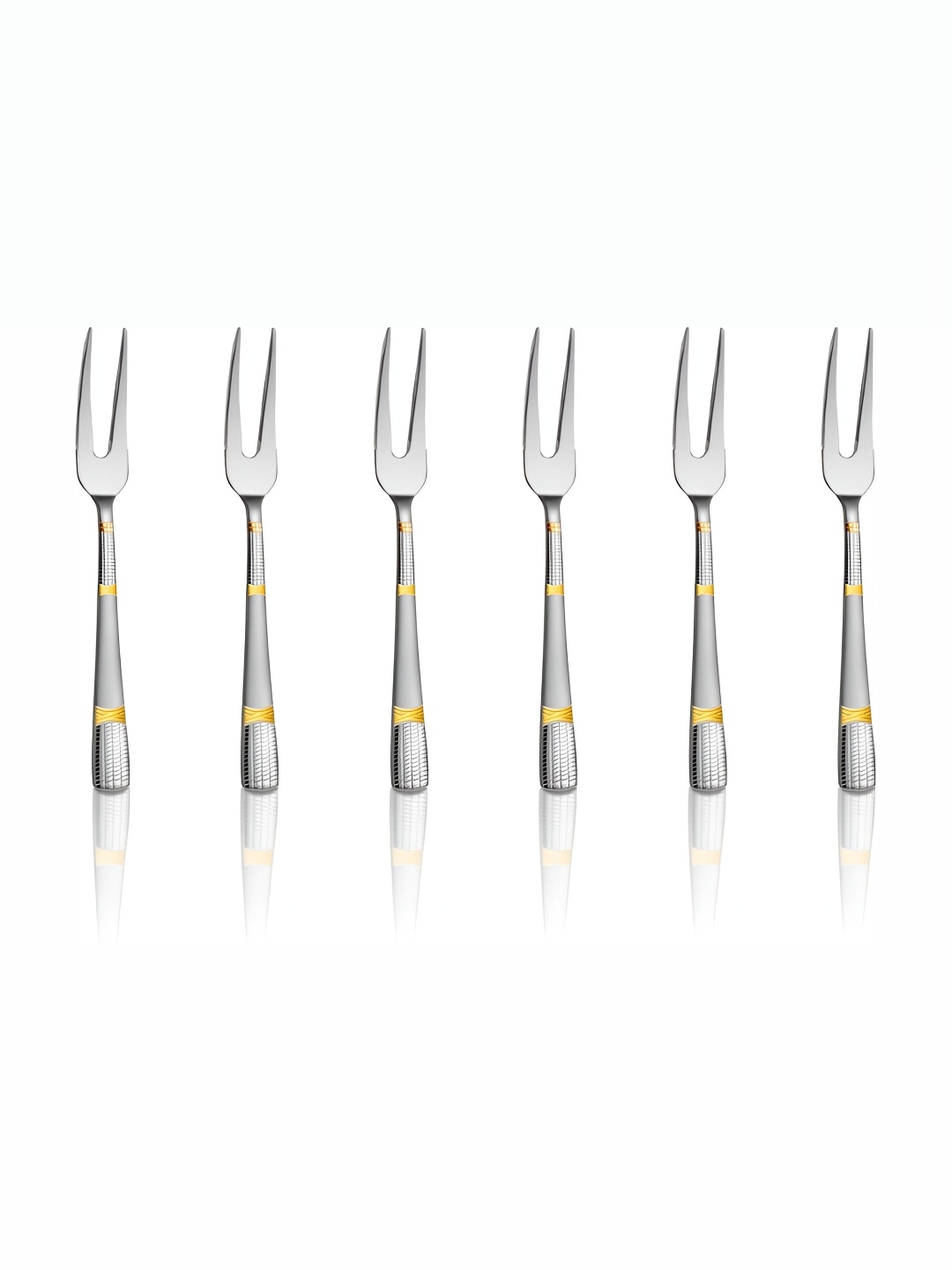 

Shri & Sam 6-Pcs Grey Fruit Fork Cutlery Set