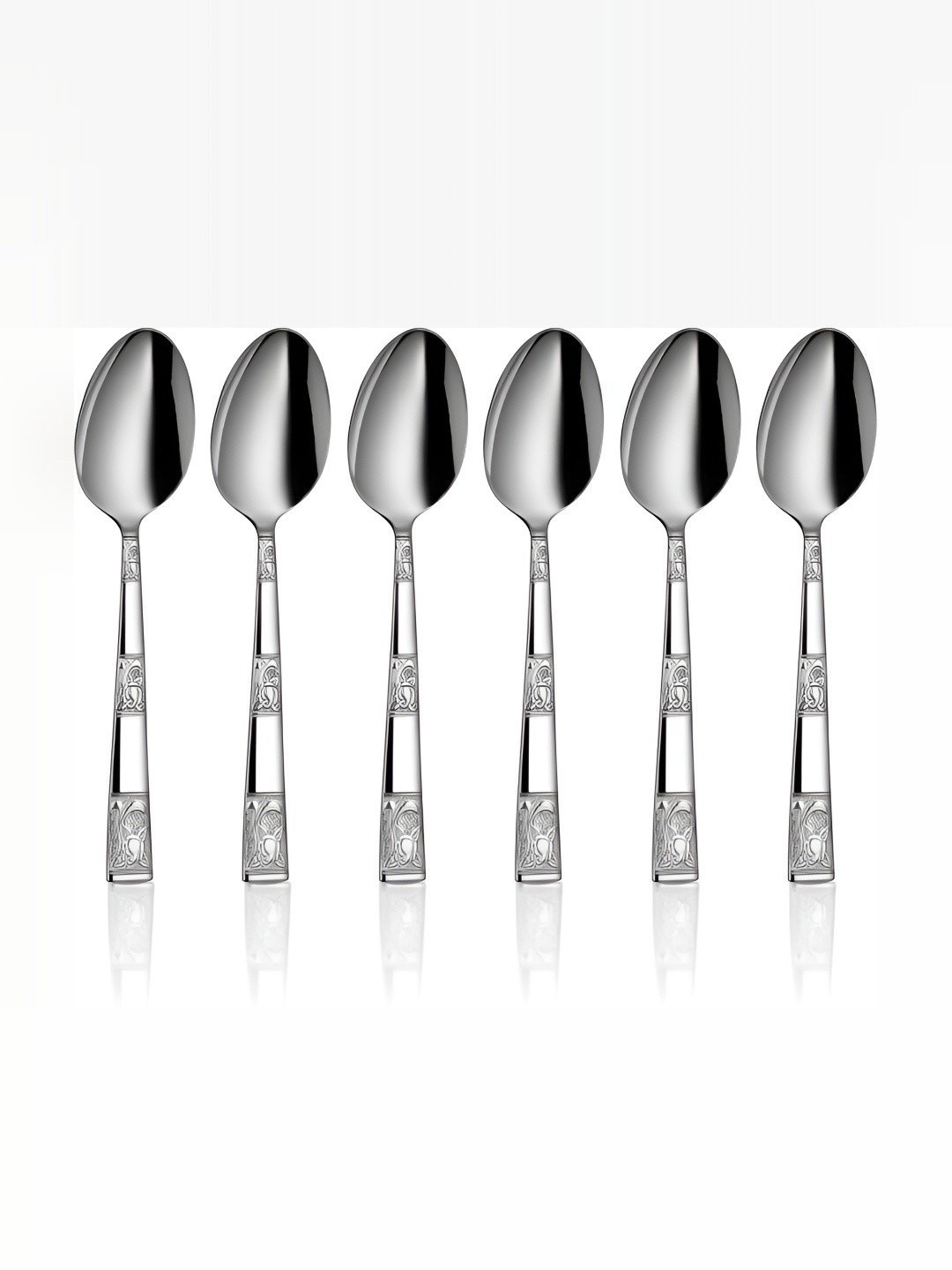 

Shri & Sam Silver Toned 6 Pieces Coffee Spoon Cutlery Set, Grey