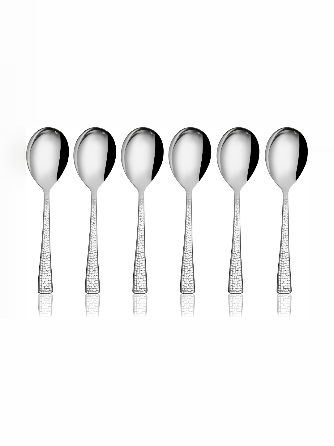 

Shri & Sam Impressa Silver-Toned 6 Pieces Stainless Steel Soup Spoons