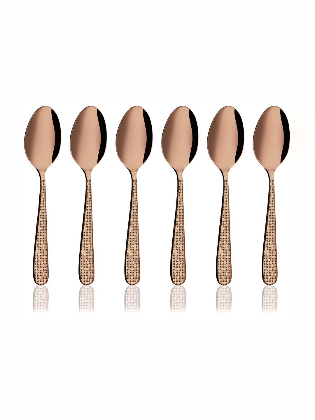 

Shri & Sam Rose Gold-Coloured 6-Pcs PVD Coating with Laser Stainless Steel Teaspoon
