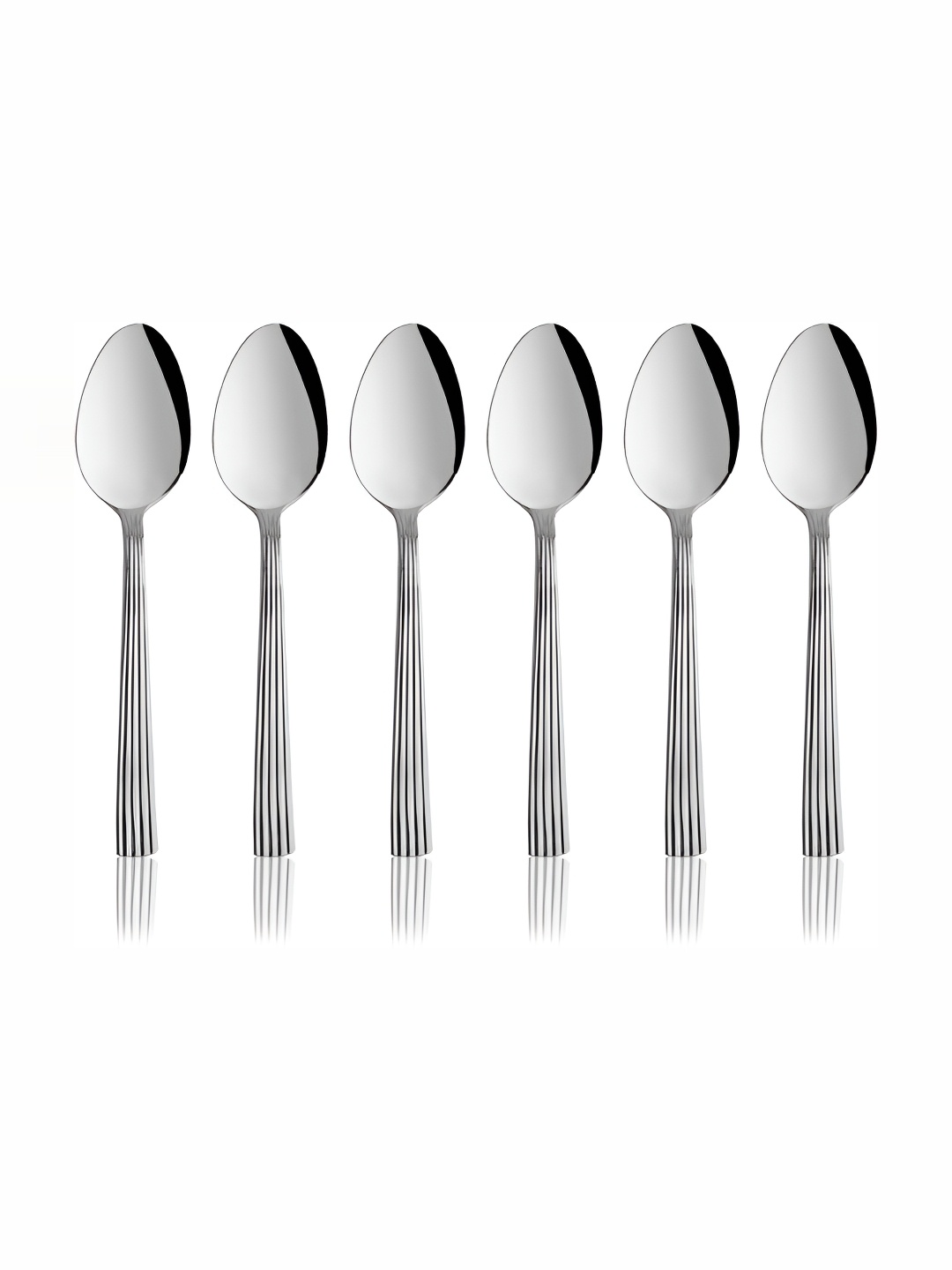 

Shri & Sam Shaffield 6 Pieces Textured Stainless Steel Tea Spoons, Silver