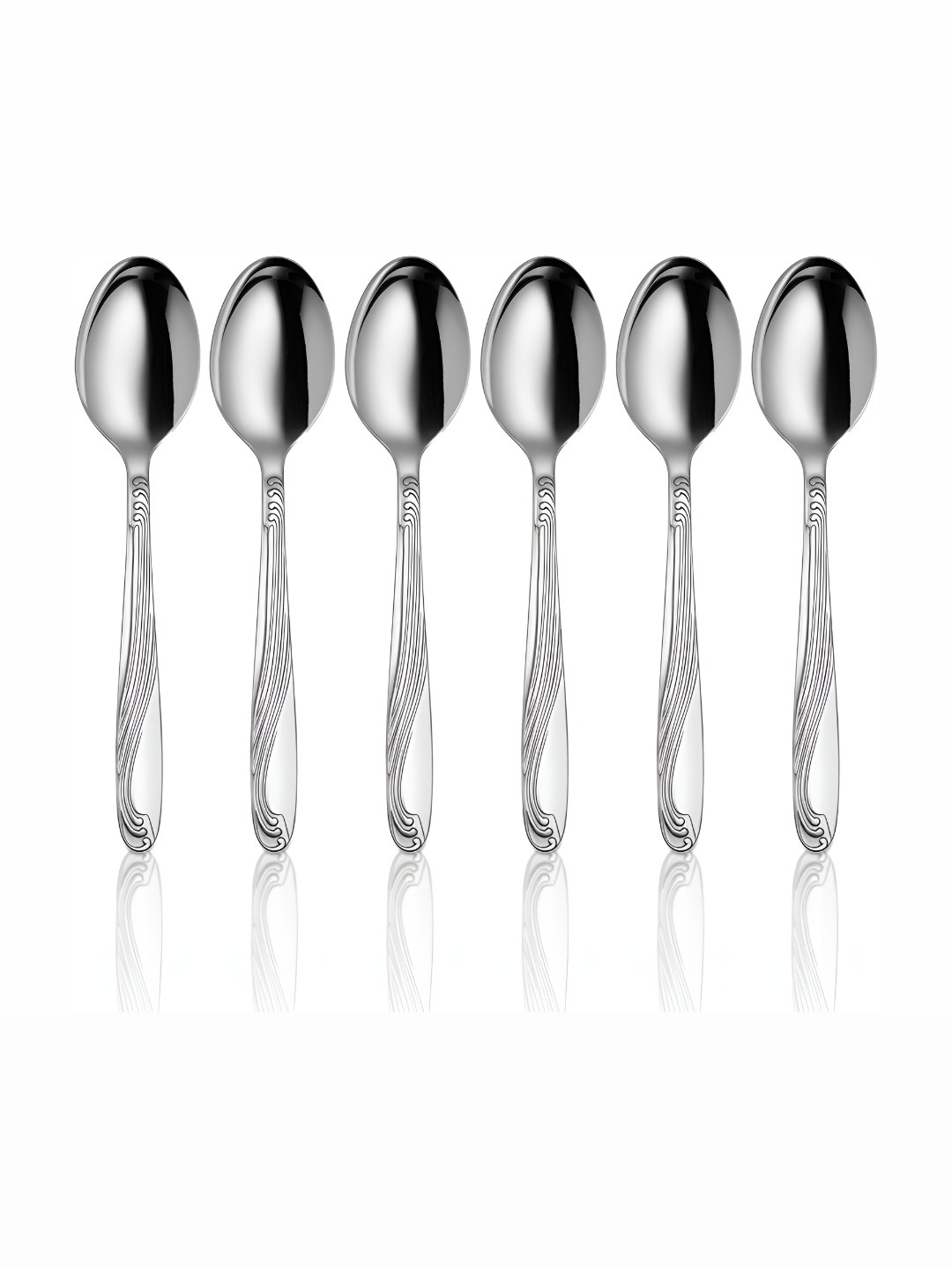 

Shri & Sam Harmony Silver Toned 6 Pieces Stainless Steel Baby Spoons