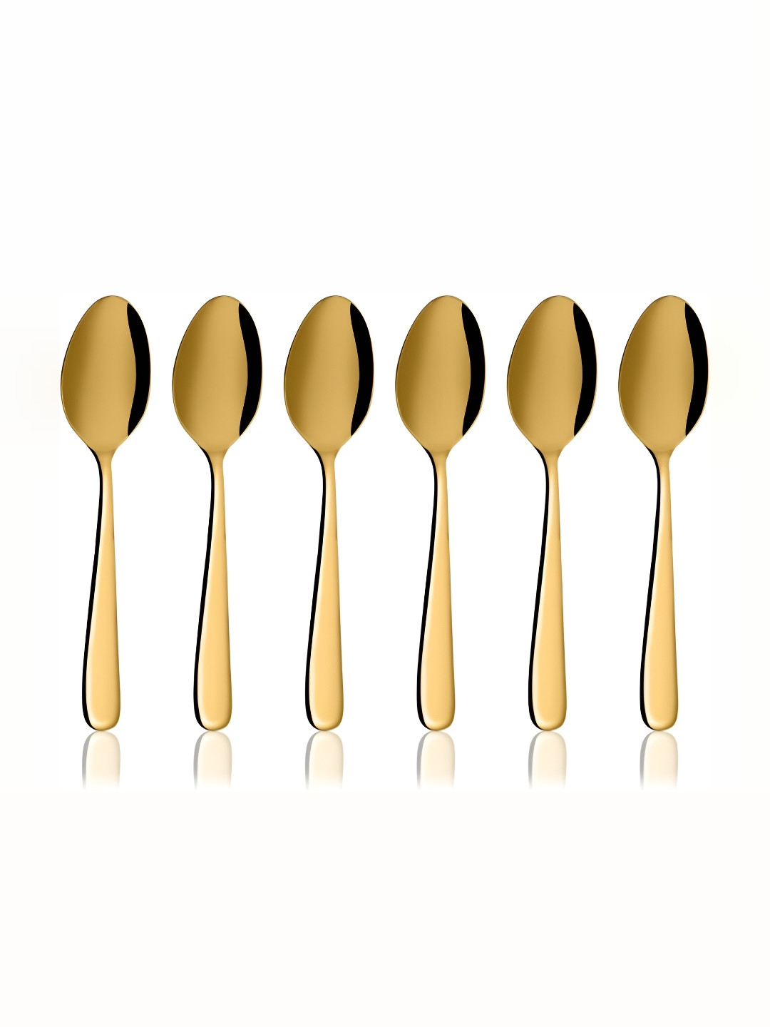 

Shri & Sam Monika 6 Pieces PVD Coating Stainless Steel Dessert Spoons, Gold