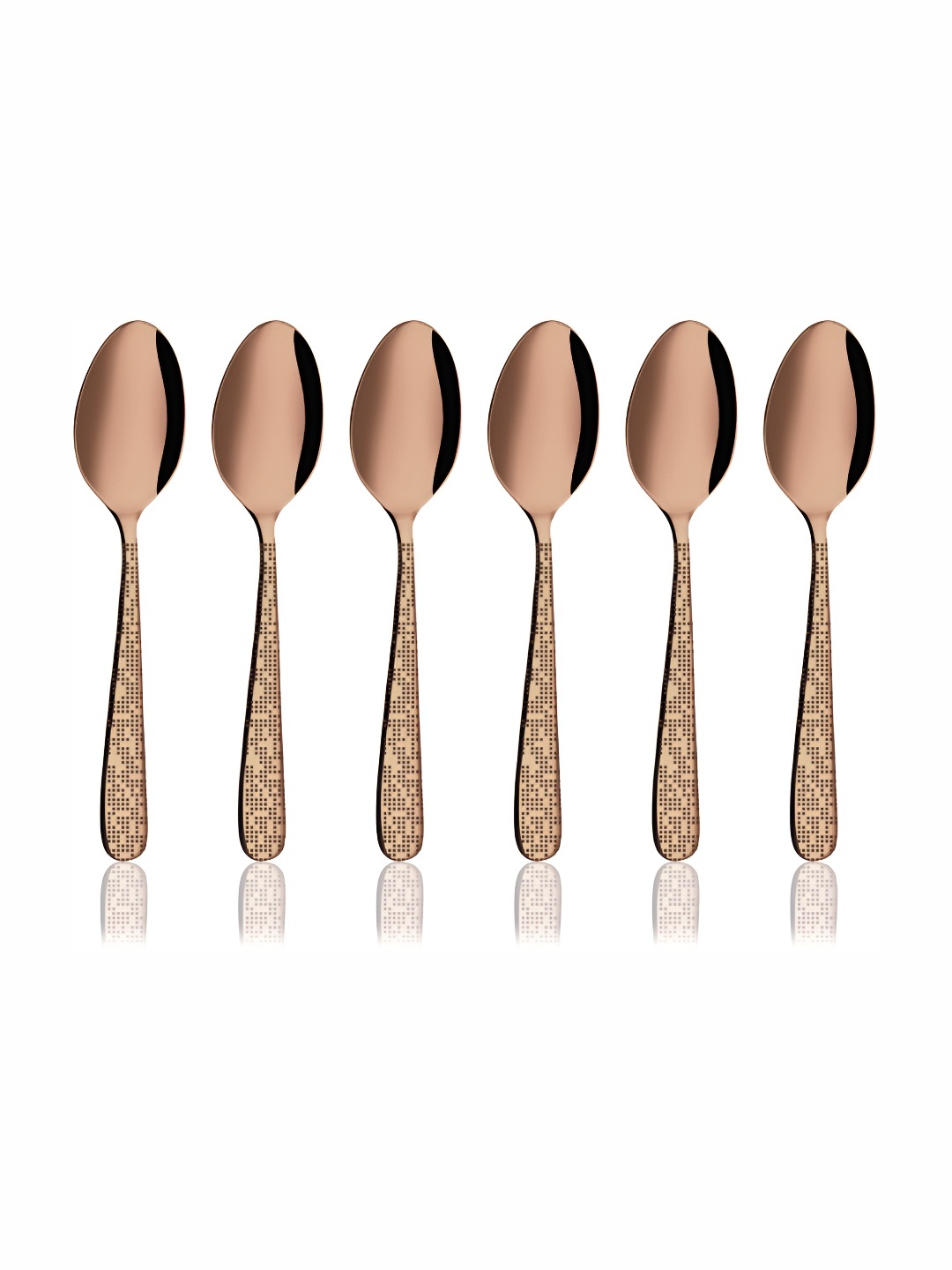 

Shri & Sam Rose Gold 6 Pieces Laser Dessert Spoon Set