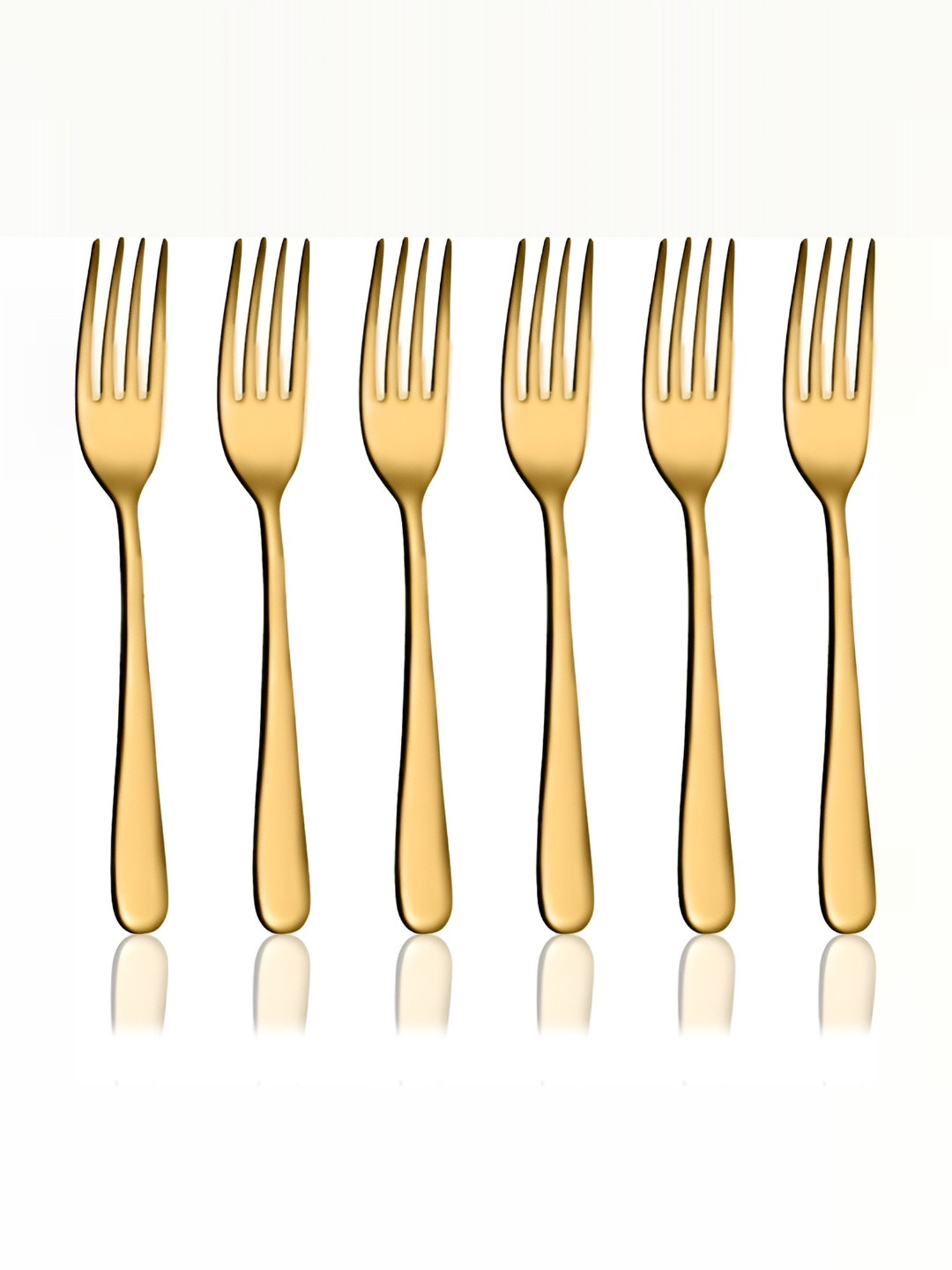

Shri & Sam 6-pcs Stainless Steel Fruit Fork, Gold