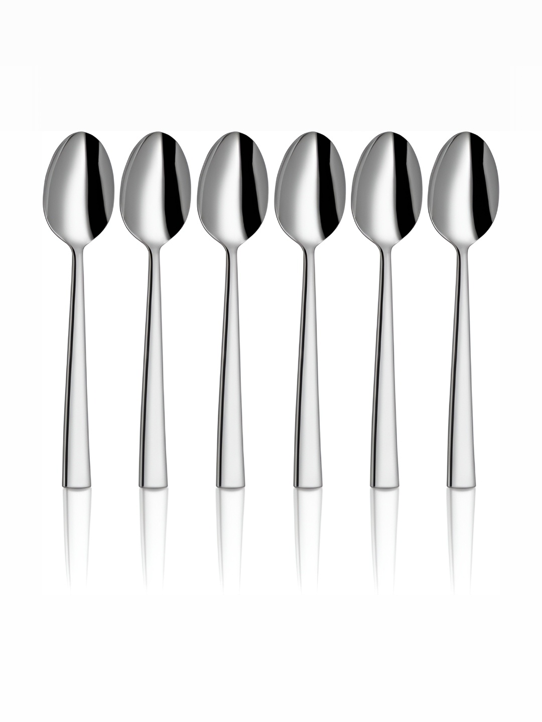 

Shri & Sam Lotus 6 Pieces Stainless Steel Dessert Spoons, Silver