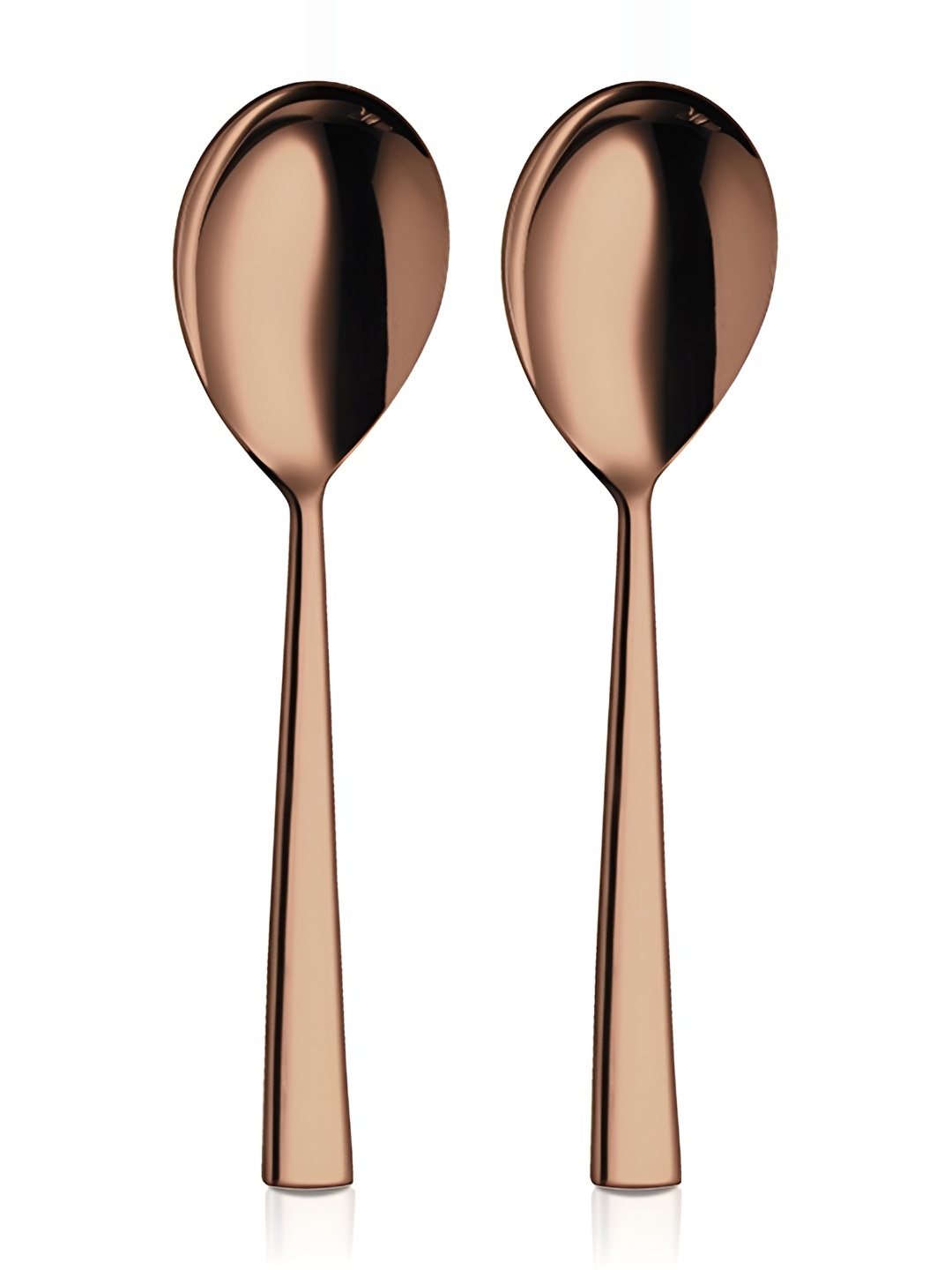 

Shri & Sam Lotus 2-Pcs PVD Coating Stainless Steel Serving Spoons, Rose gold