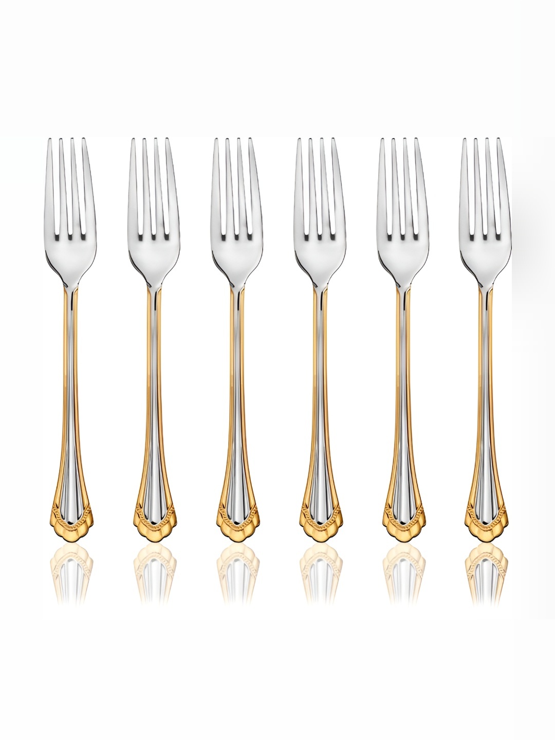 

Shri & Sam Silver & Gold Toned 6 Pieces Stainless Steel Baby Fork