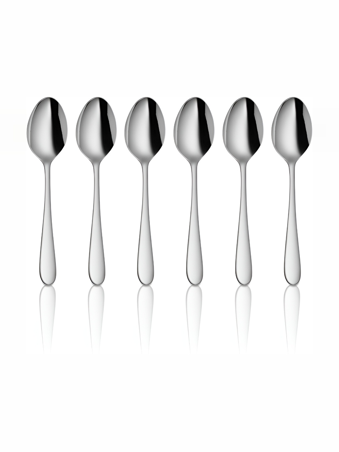 

Shri & Sam Jasmine 6 Pieces Stainless Steel Dessert Spoons, Grey