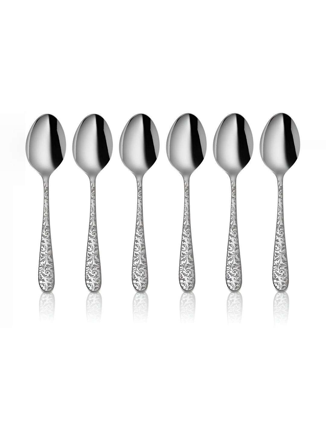 

Shri & Sam 6-Pcs Grey Desert Spoon Cutlery Set