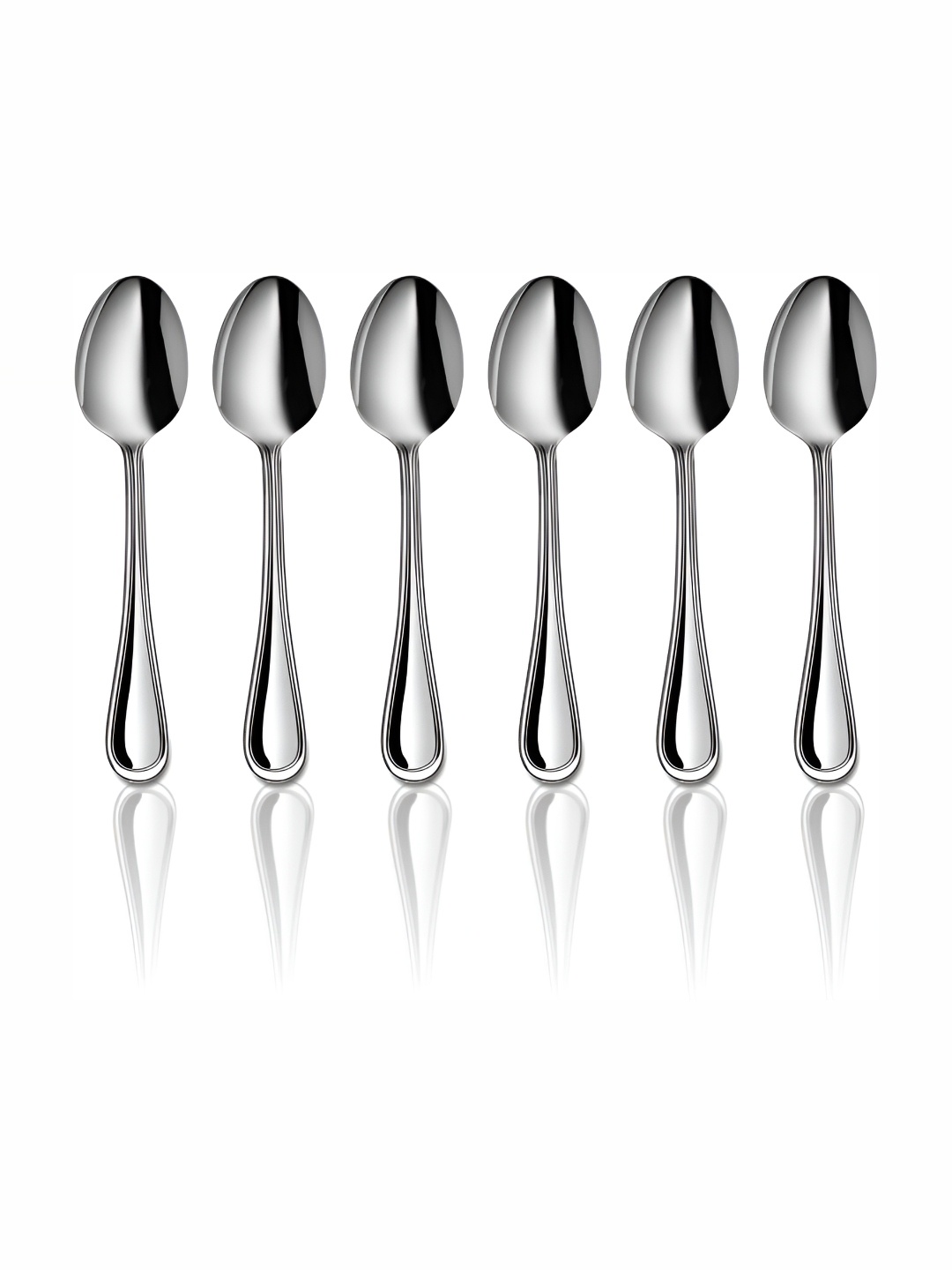 

Shri & Sam Silver-Toned 6 Pieces Stainless Steel Dessert Spoons
