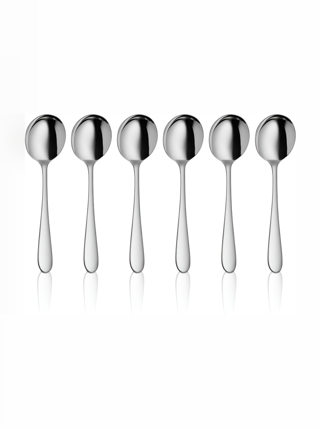 

Shri & Sam Silver toned 6 pcs Stainless Steel Soup Spoon