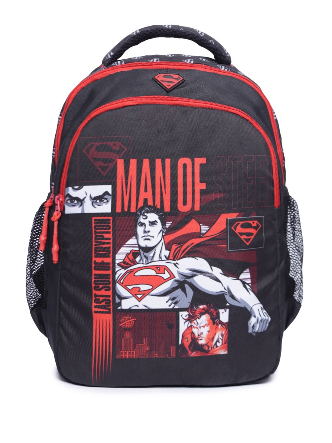 

ASTRID Boys SuperMan Printed Ergonomic Backpack, Red