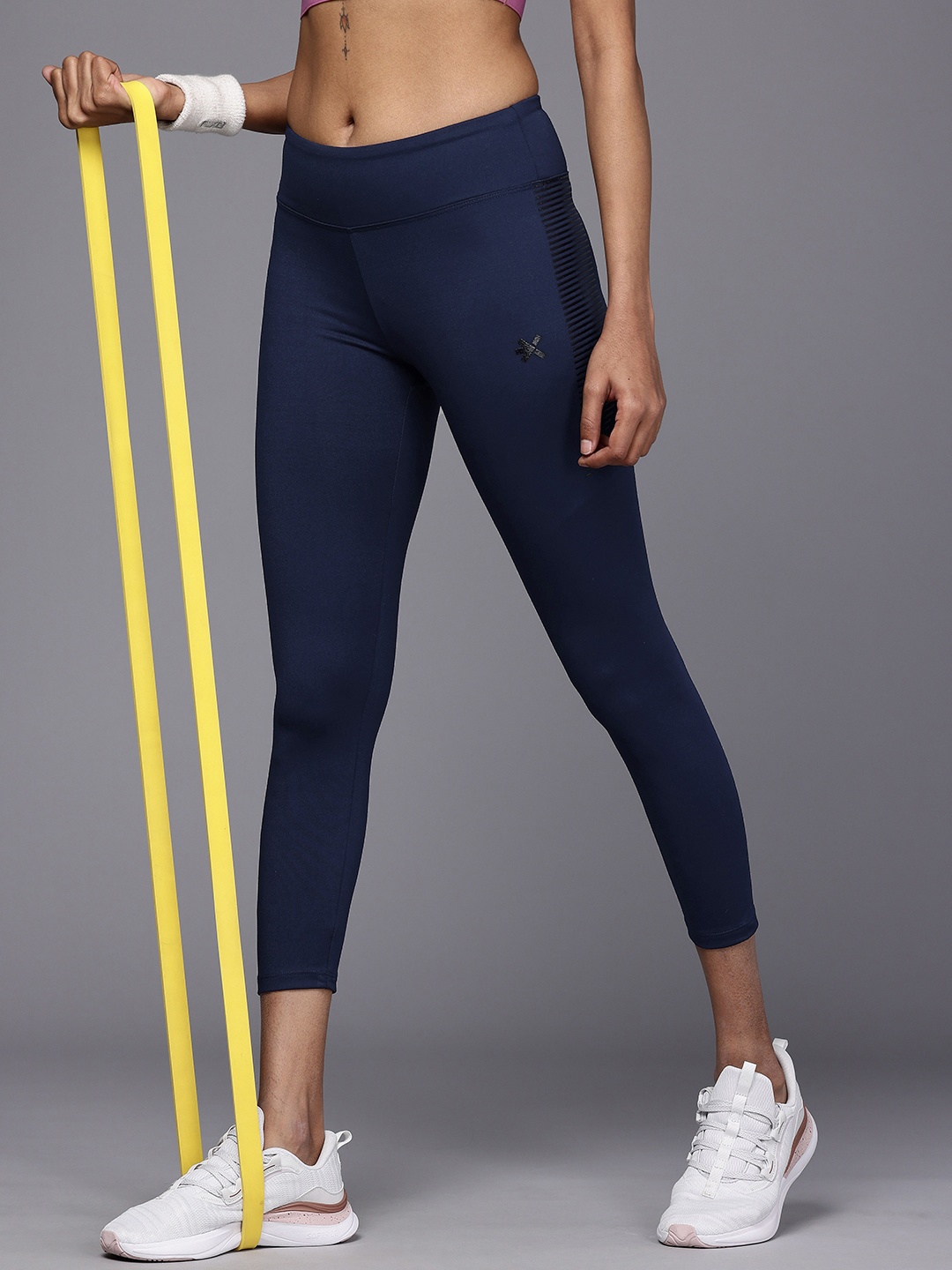 

HRX by Hrithik Roshan Women Rapid Dry Training Tights, Navy blue