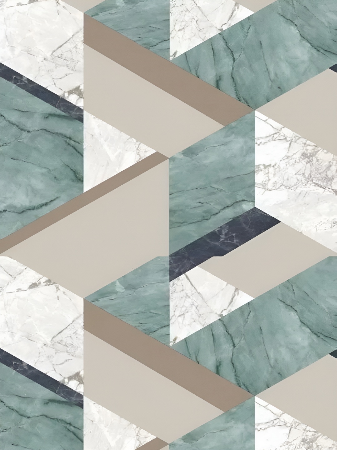 

KSHIRSA Grey & White Printed Self-Adhesive Laminated Removable Wallpaper