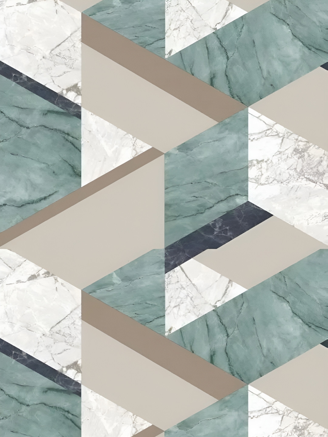 

KSHIRSA Grey & White Printed Self-Adhesive Laminated Removable Wallpaper