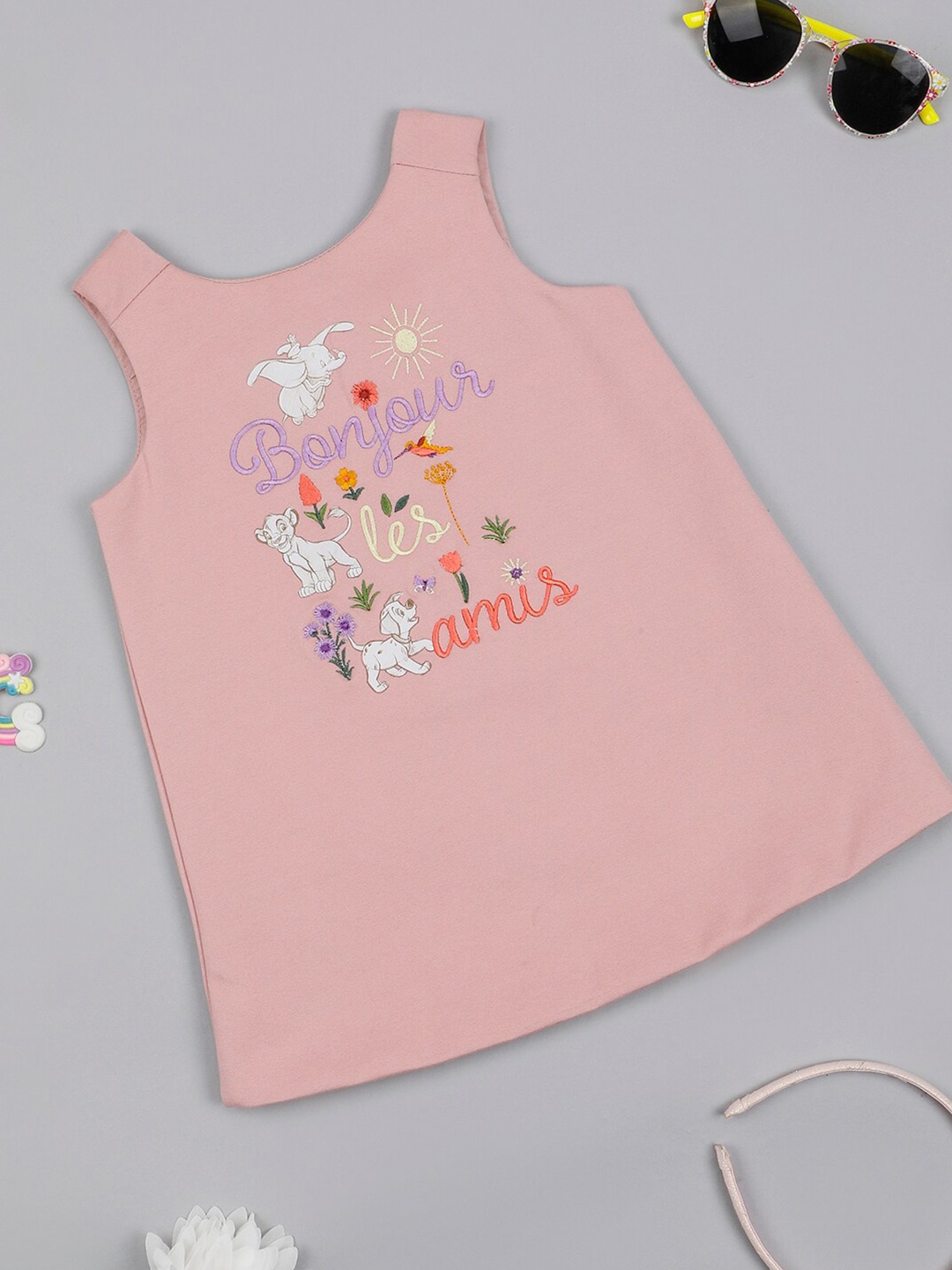 

One Friday Girls Embroidered Sheath Dress, Pink