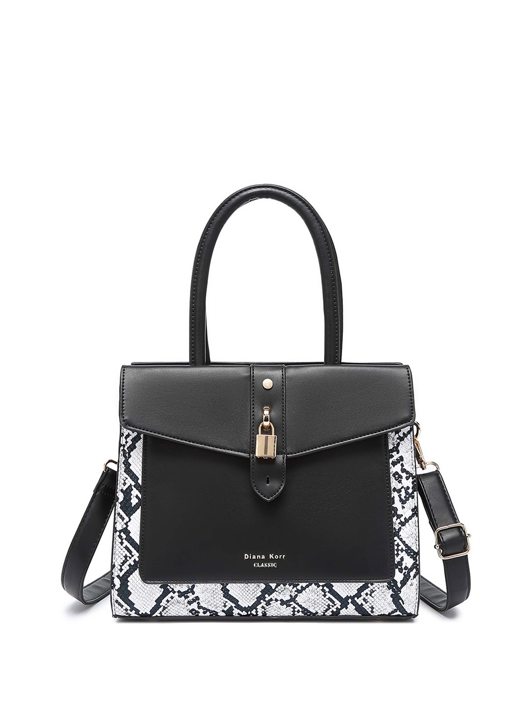

Diana Korr Textured Structured Handheld Bag, Black