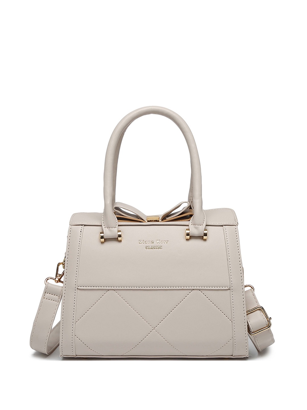 

Diana Korr Textured Structured Handheld Bag, Beige
