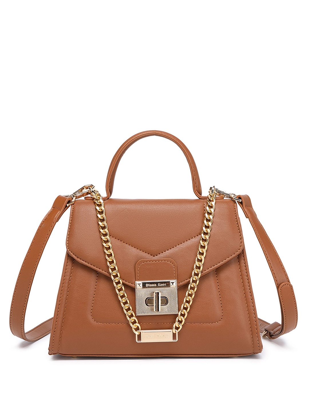 

Diana Korr PU Structured Handheld Bag with Tasselled, Brown