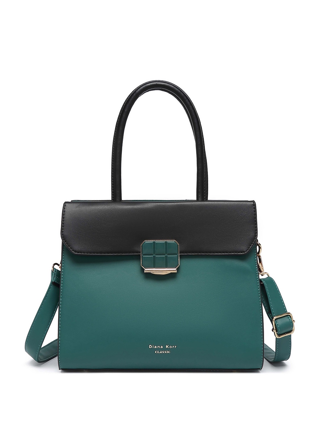 

Diana Korr Colourblocked Structured Handheld Bag, Teal
