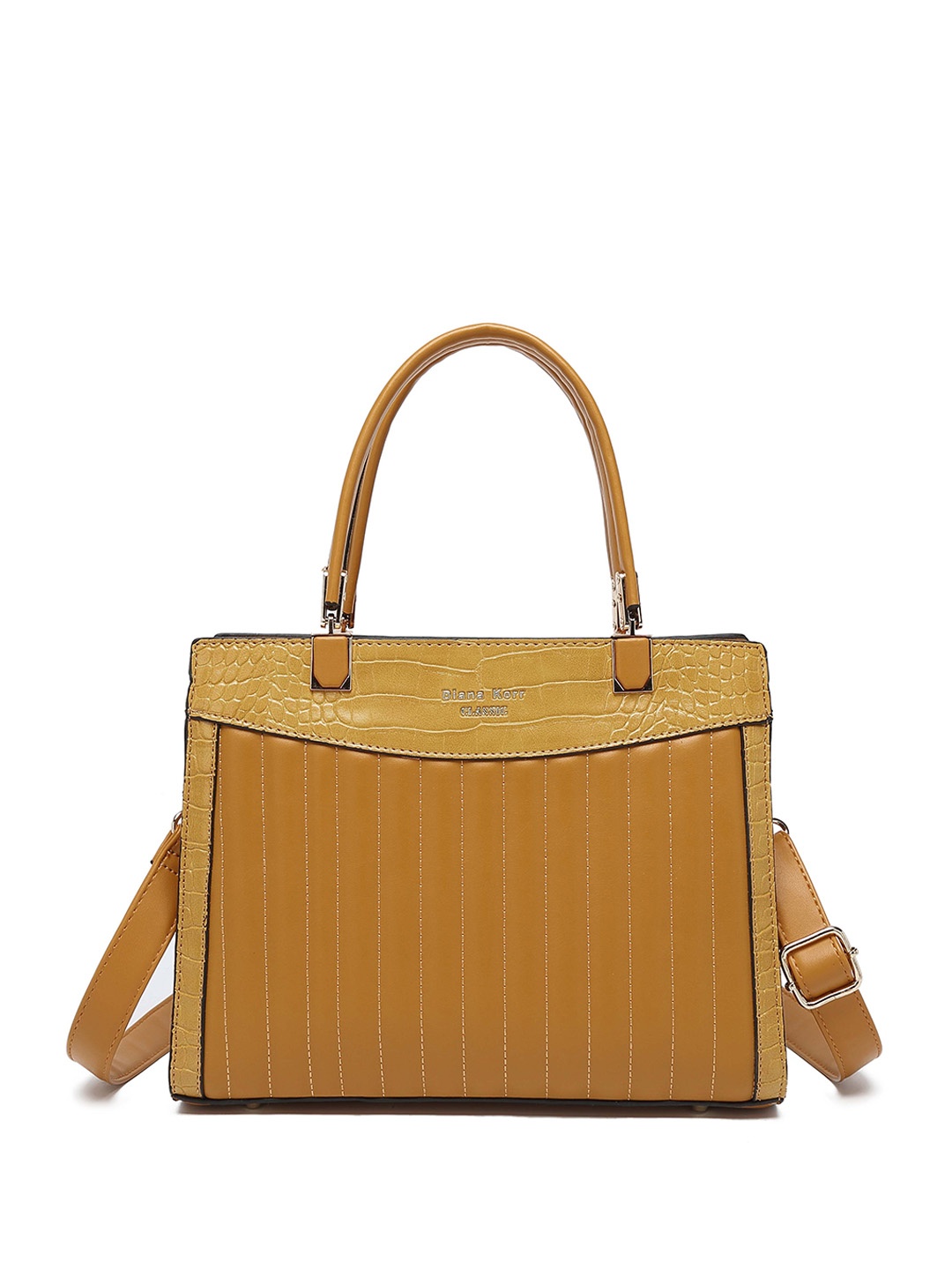 

Diana Korr Textured Structured Handheld Bag, Mustard