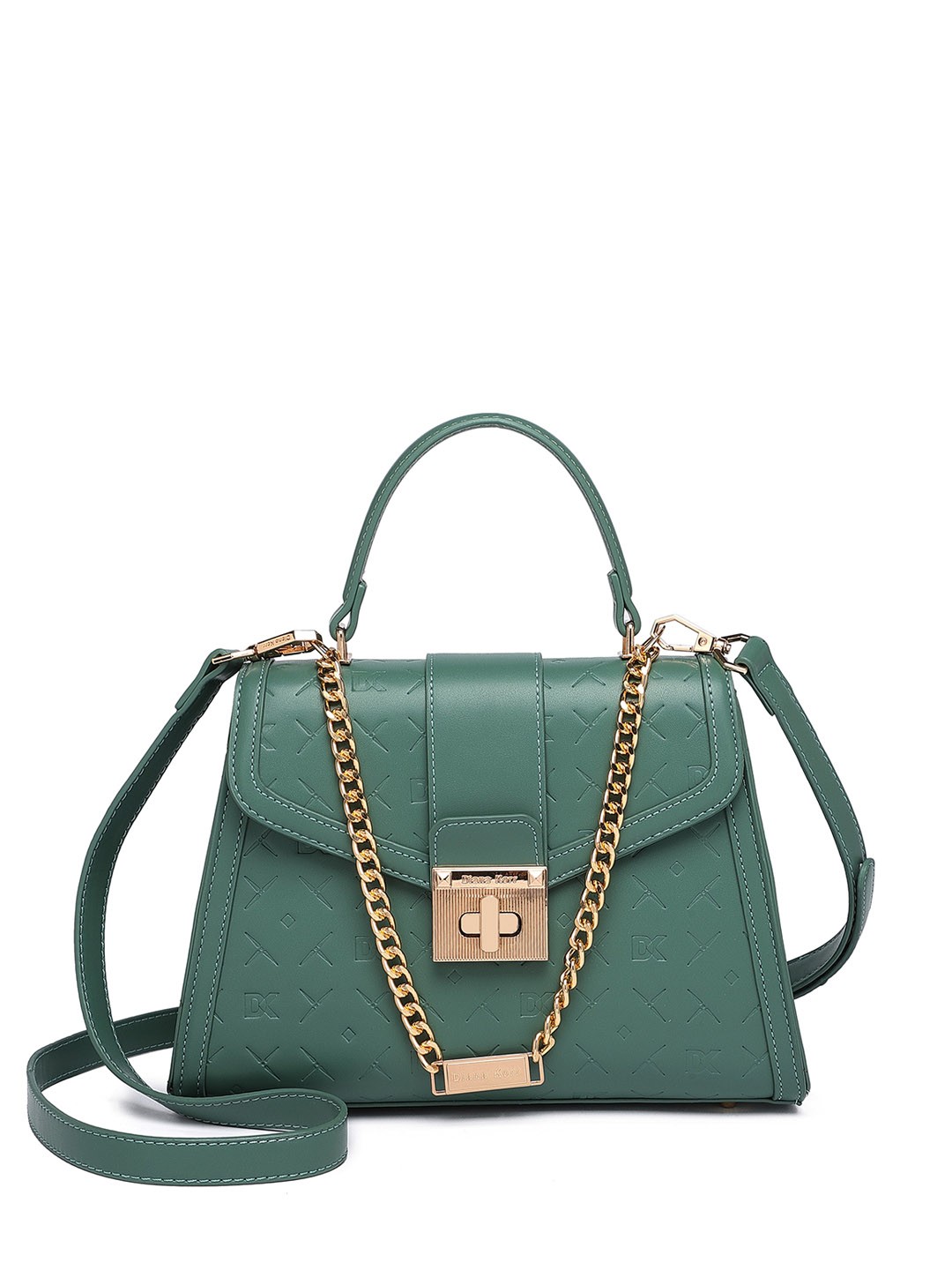 

Diana Korr Textured PU Structured Handheld Bag, Green