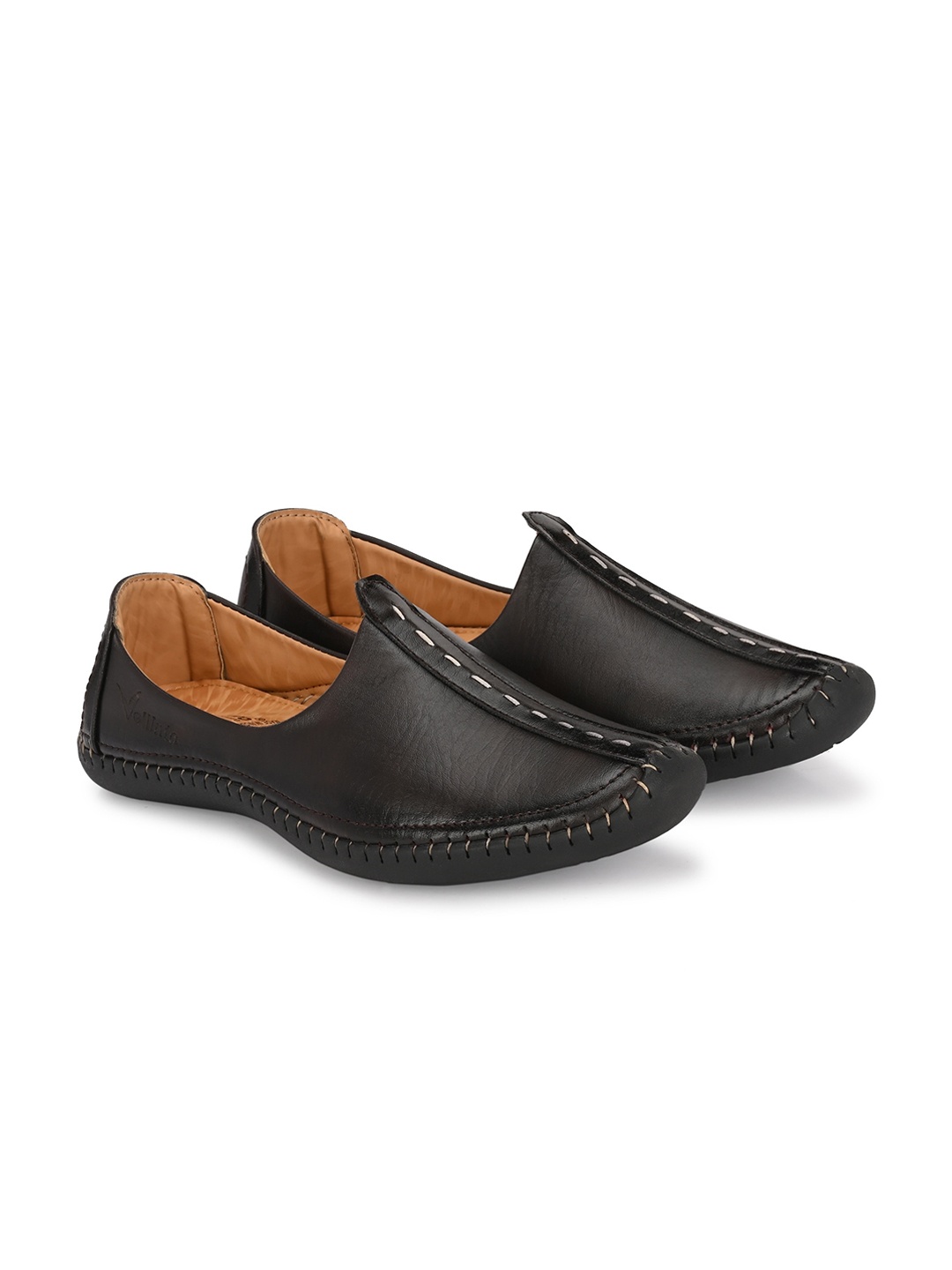 

Vellinto Men Lightweight Comfort Insole Mojaris, Brown